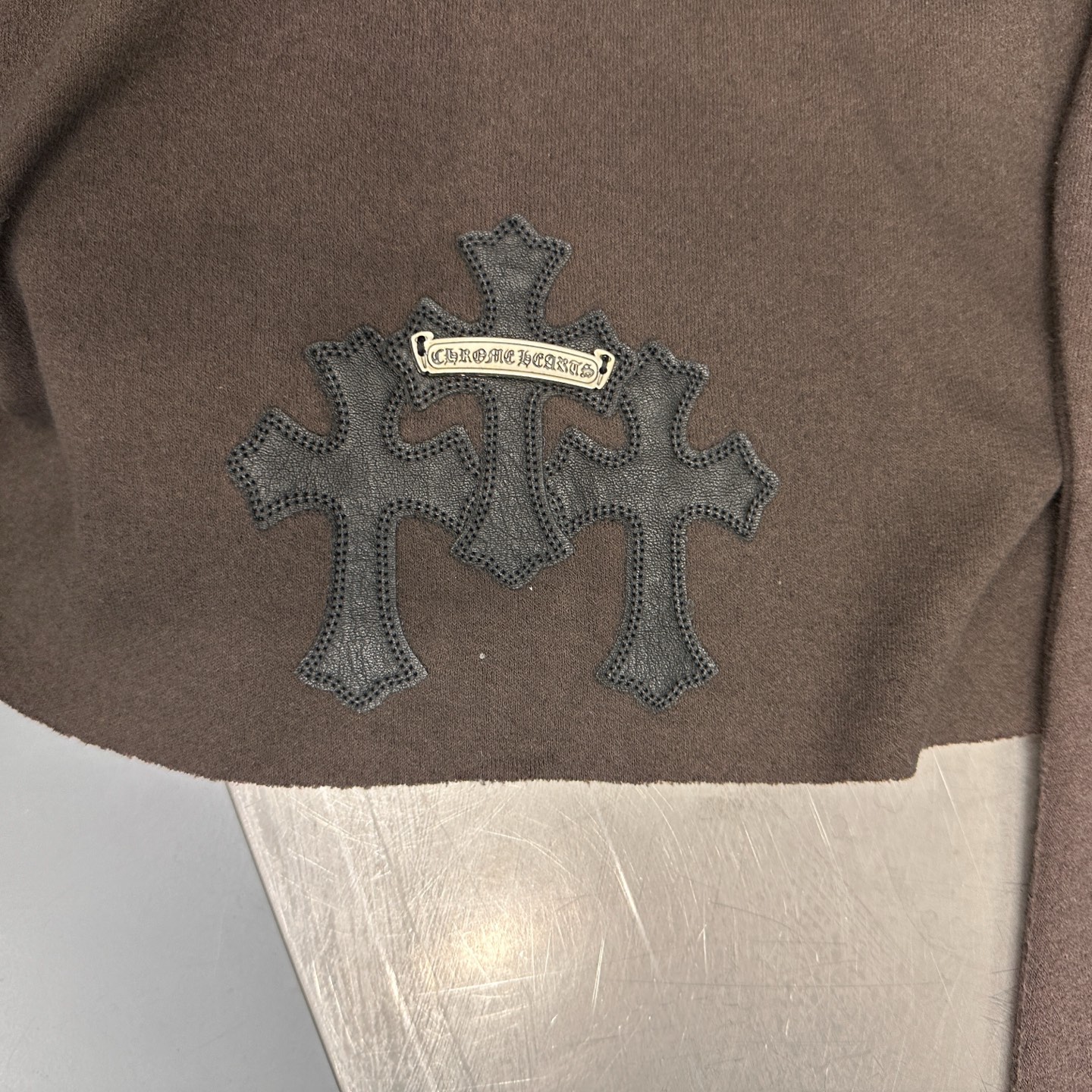 🆕克罗心 ｜ 新款开衫卫衣，成衣洗水喷色工艺加手工刺绣十字标，尺码sml