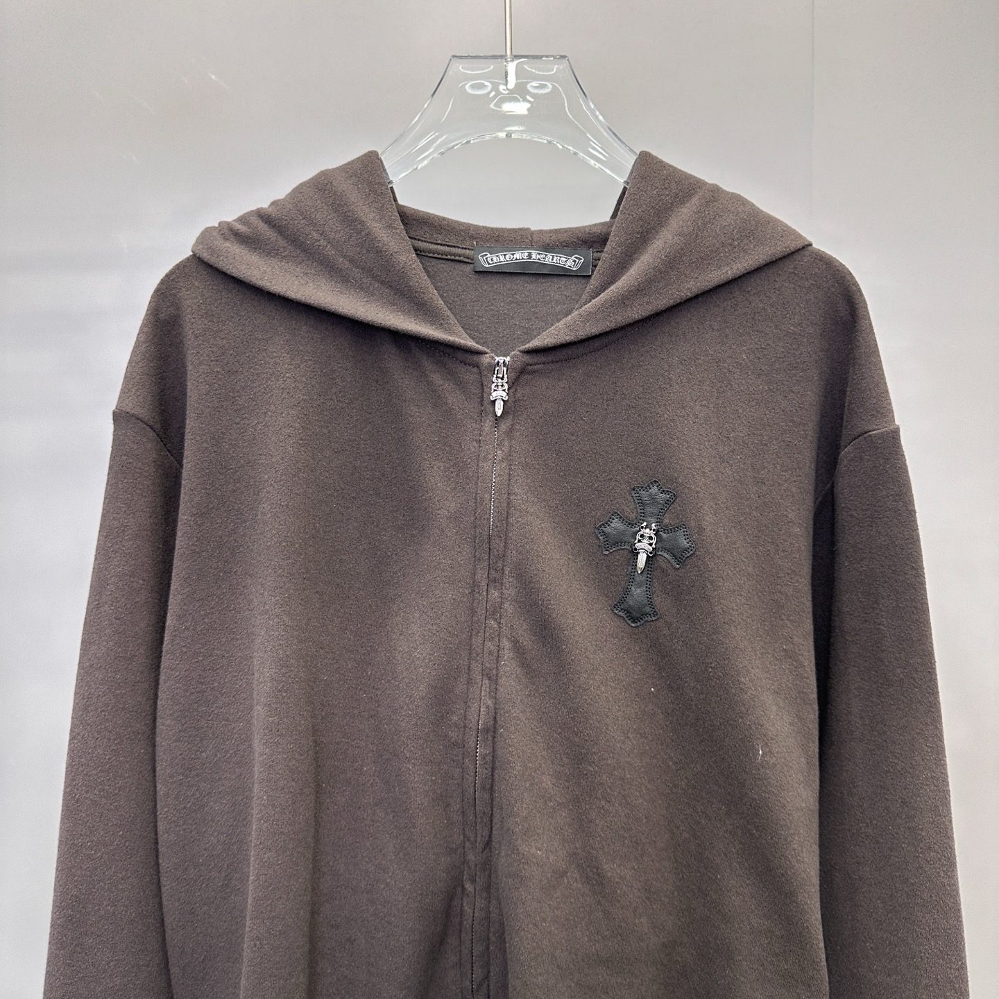 🆕克罗心 ｜ 新款开衫卫衣，成衣洗水喷色工艺加手工刺绣十字标，尺码sml