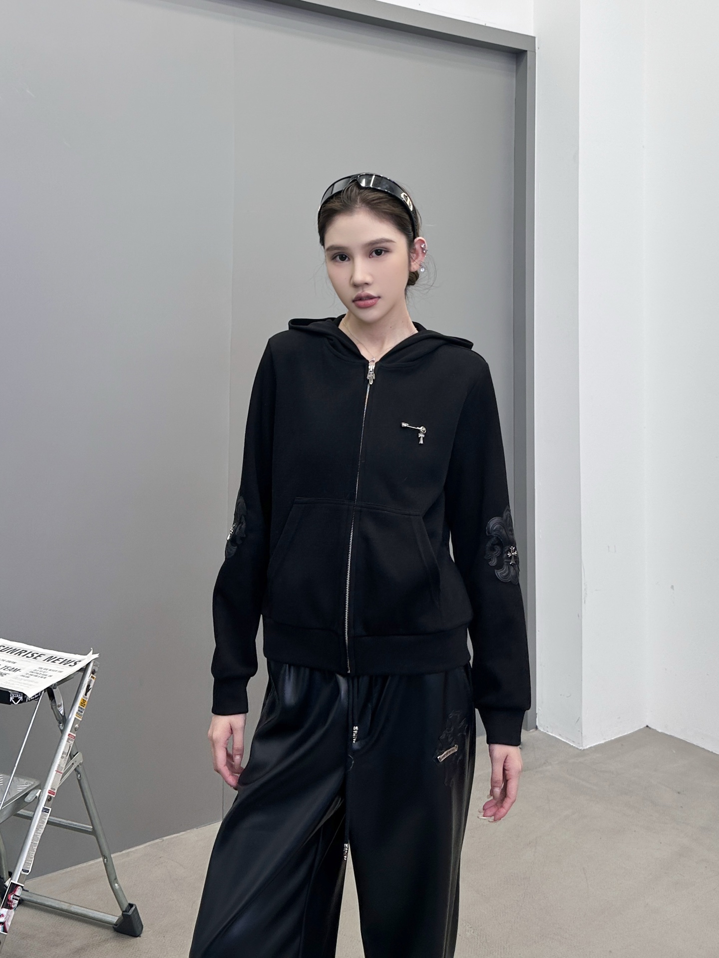 🆕克罗心 ｜ 新款卫衣开衫，成衣洗水工艺加多处双层手工贴皮刺绣，男女同款，尺码sml