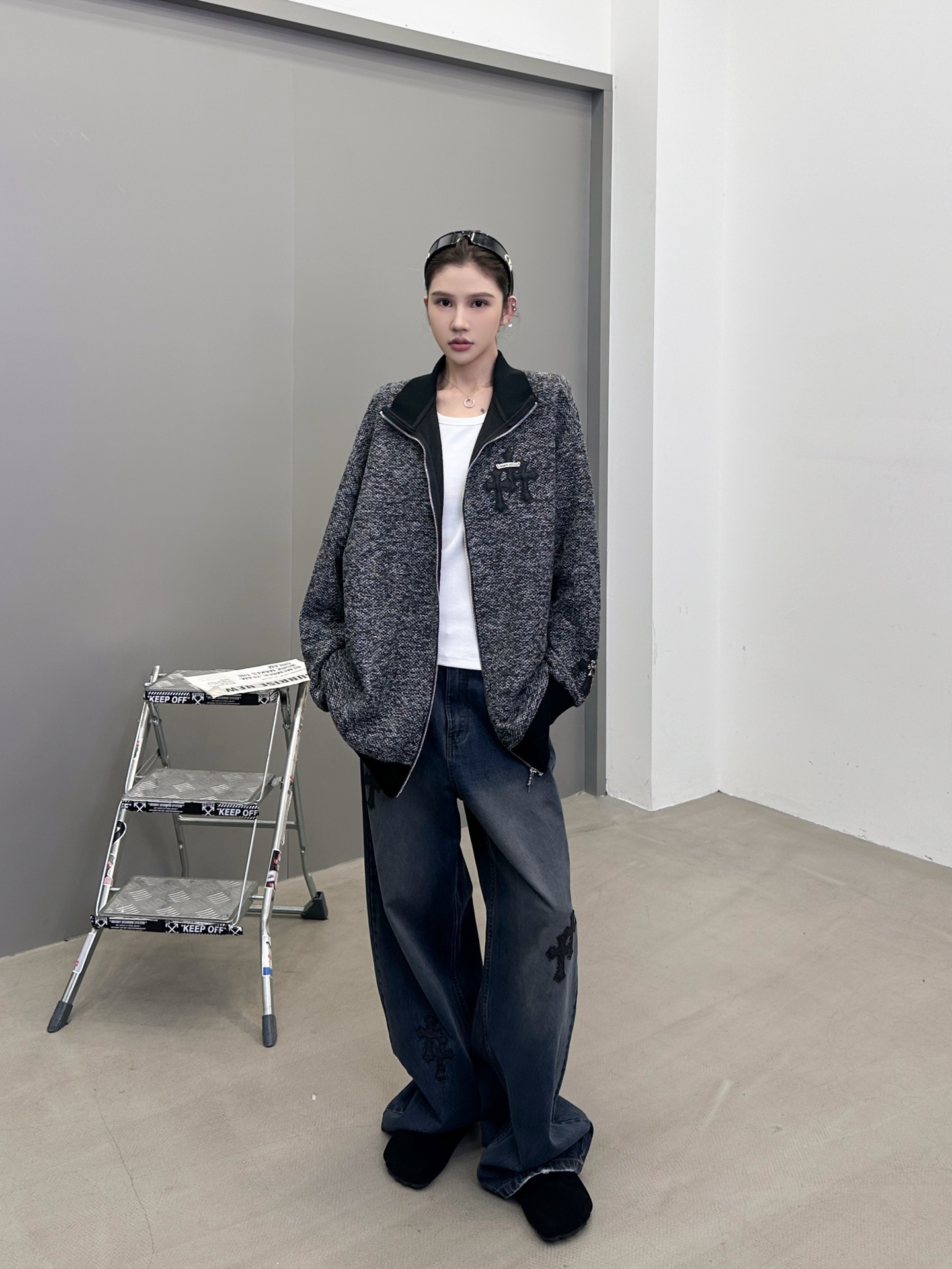 🆕克罗心 ｜ 新款开衫，经典手工刺绣金属十字标，混纺休闲面料，男女同款，尺码sml