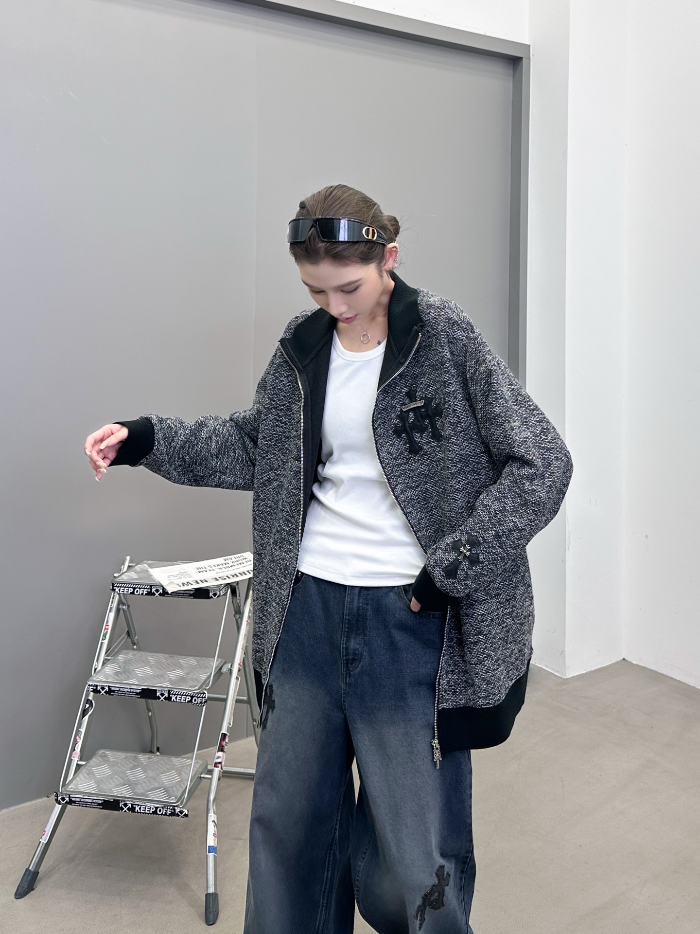 🆕克罗心 ｜ 新款开衫，经典手工刺绣金属十字标，混纺休闲面料，男女同款，尺码sml