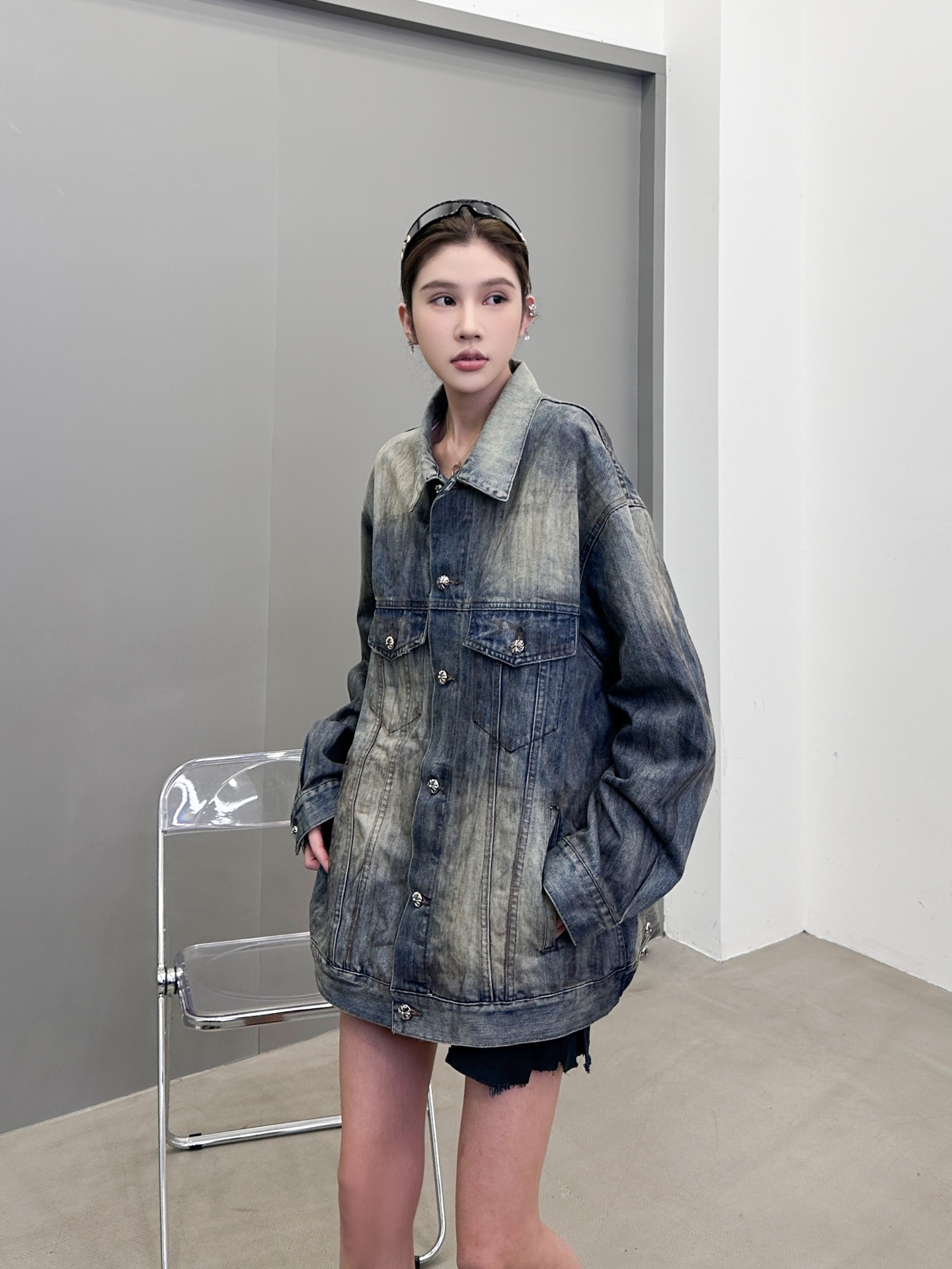 🆕克罗心 ｜ 新款牛仔上衣，成衣洗水泥浆工艺加成衣烫钻，男女同款，尺码sml