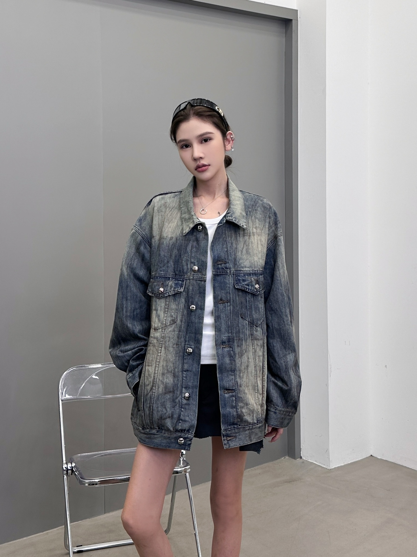 🆕克罗心 ｜ 新款牛仔上衣，成衣洗水泥浆工艺加成衣烫钻，男女同款，尺码sml