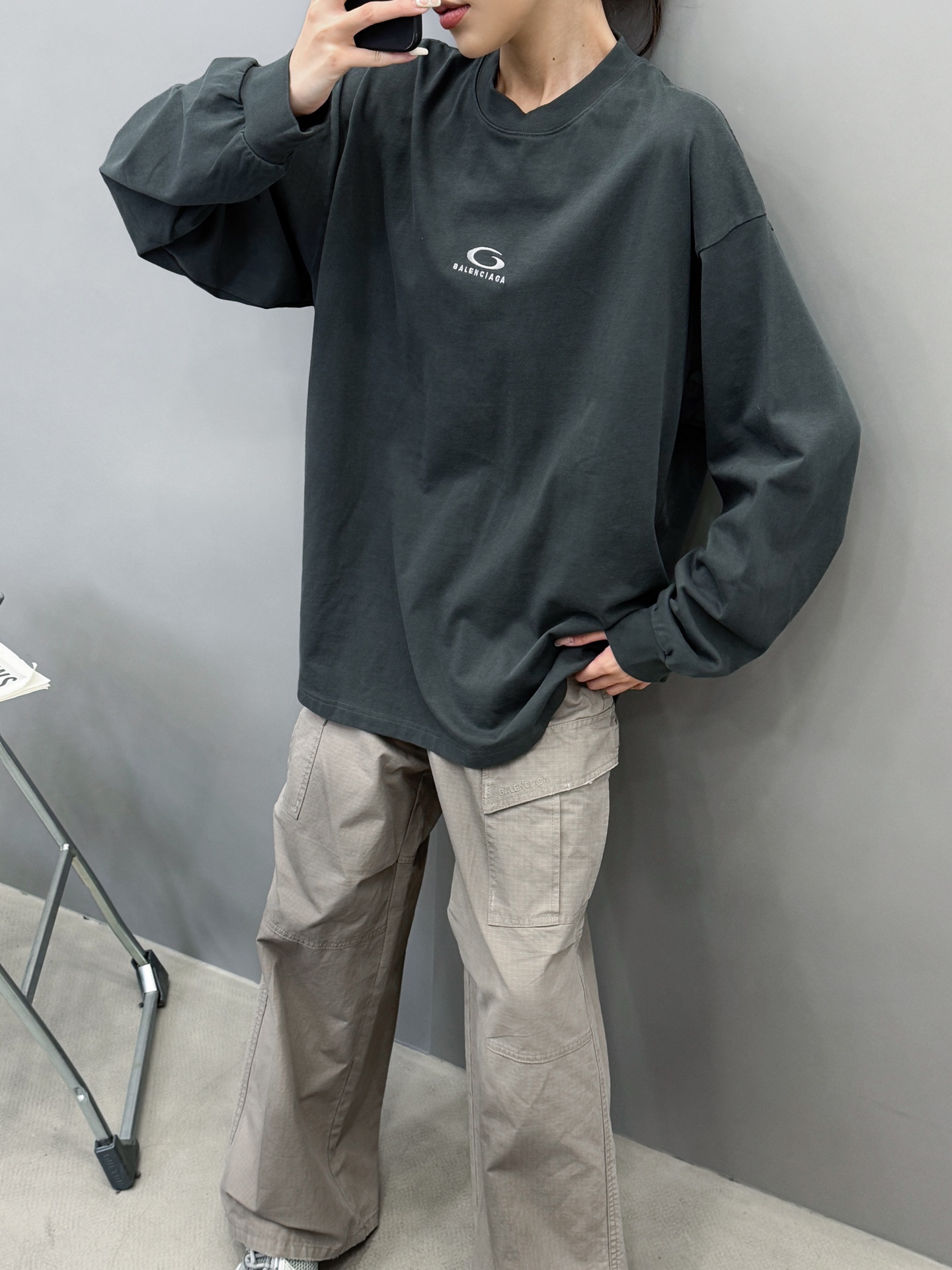 🆕巴黎 ｜ 新款长袖t，成衣洗水炒色工艺加经典刺绣标，男女同款，尺码sml