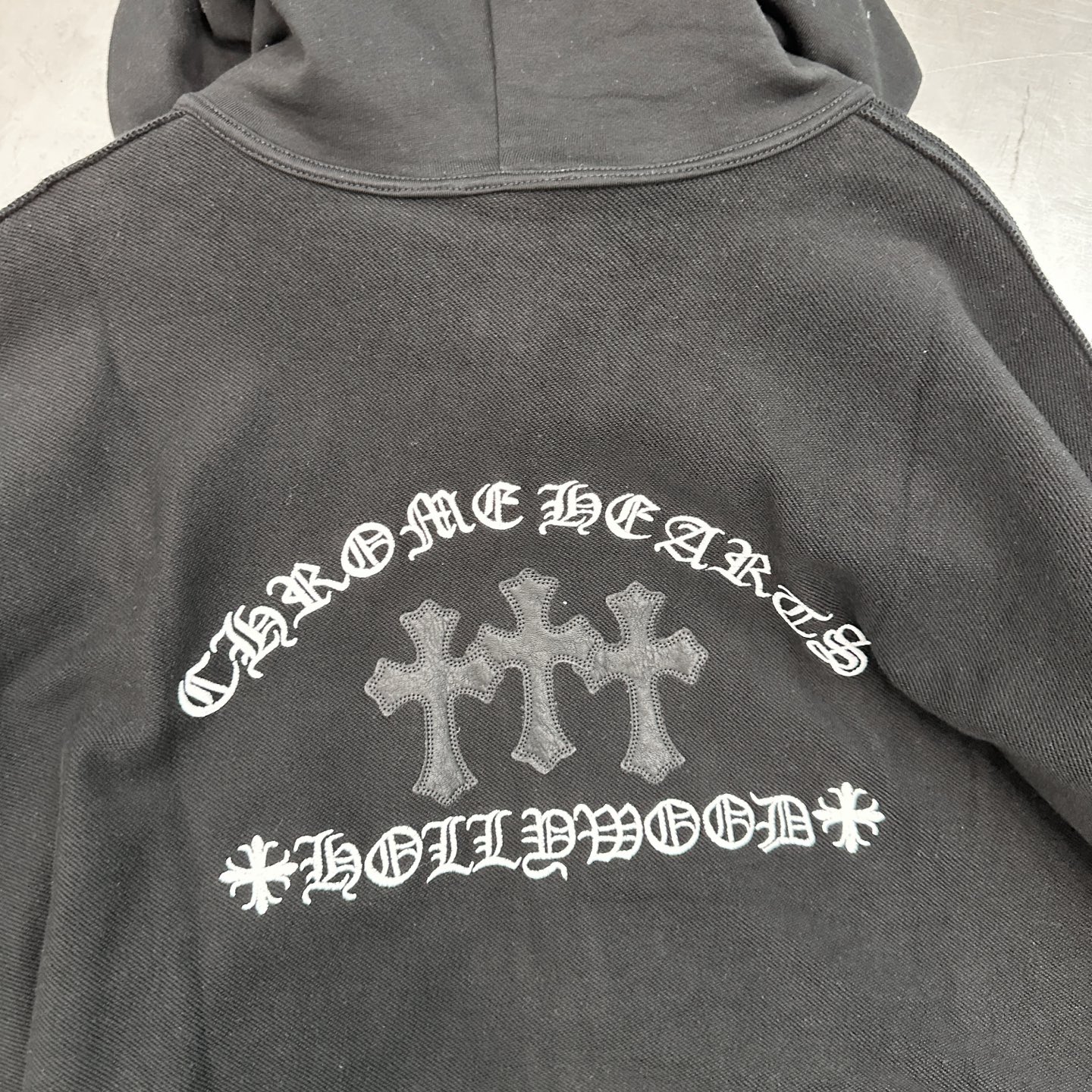 克罗心 ｜ 新款卫衣开衫，成衣洗水吊磨加前后刺绣工艺，手工车十字标，男女同款，尺码sml