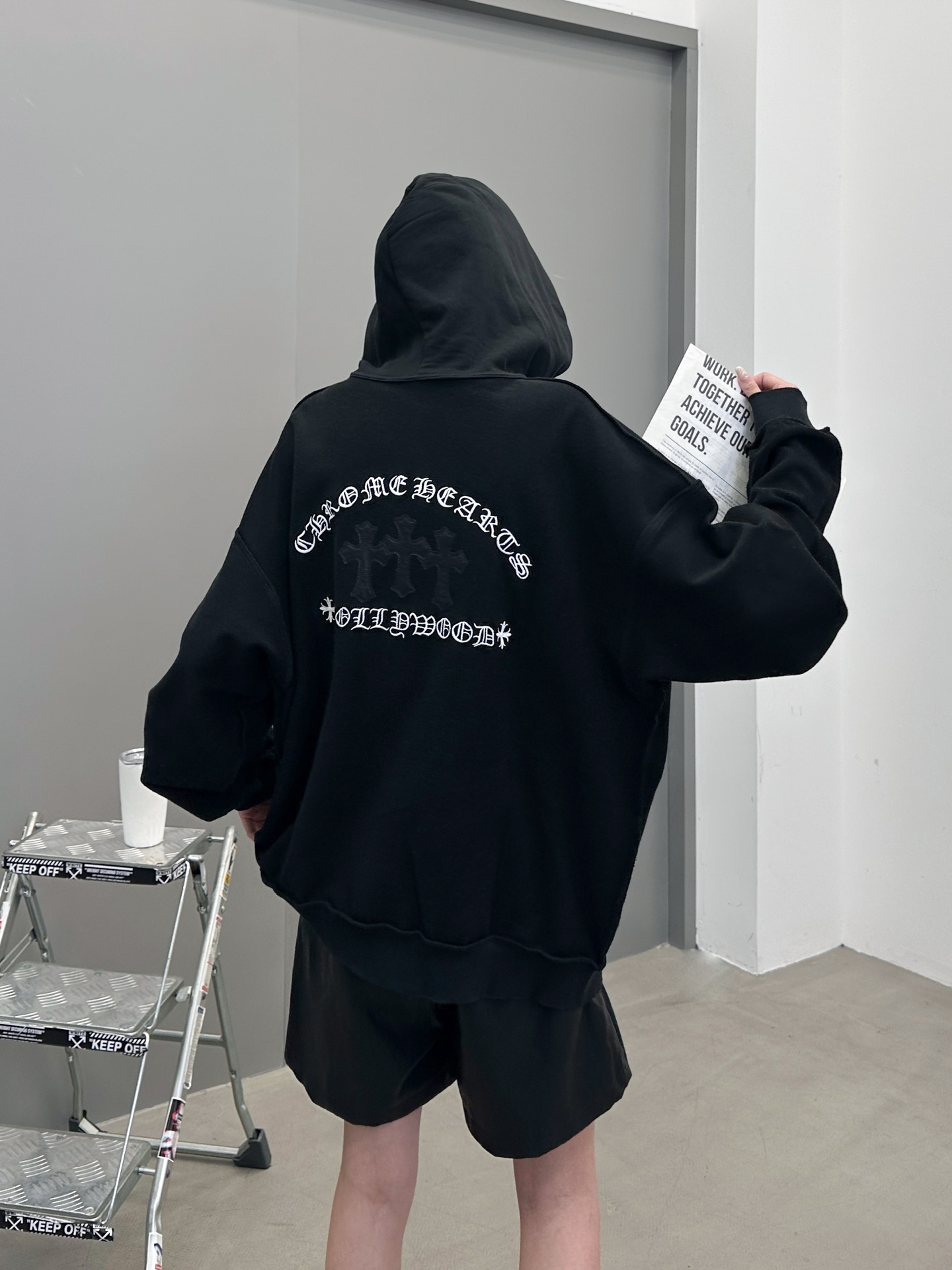 克罗心 ｜ 新款卫衣开衫，成衣洗水吊磨加前后刺绣工艺，手工车十字标，男女同款，尺码sml