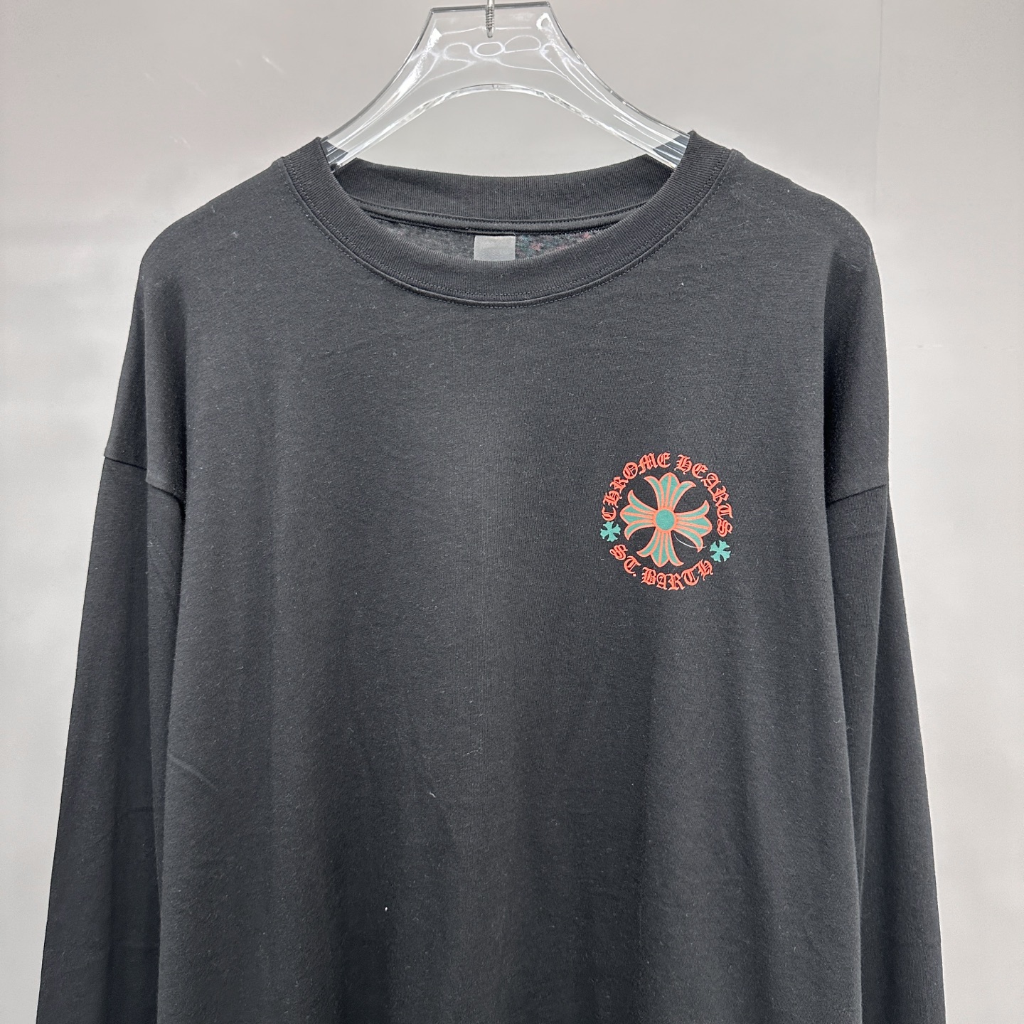 克罗心 ｜ 新款长袖t，成衣洗水加多处印花工艺，男女同款，尺码sml