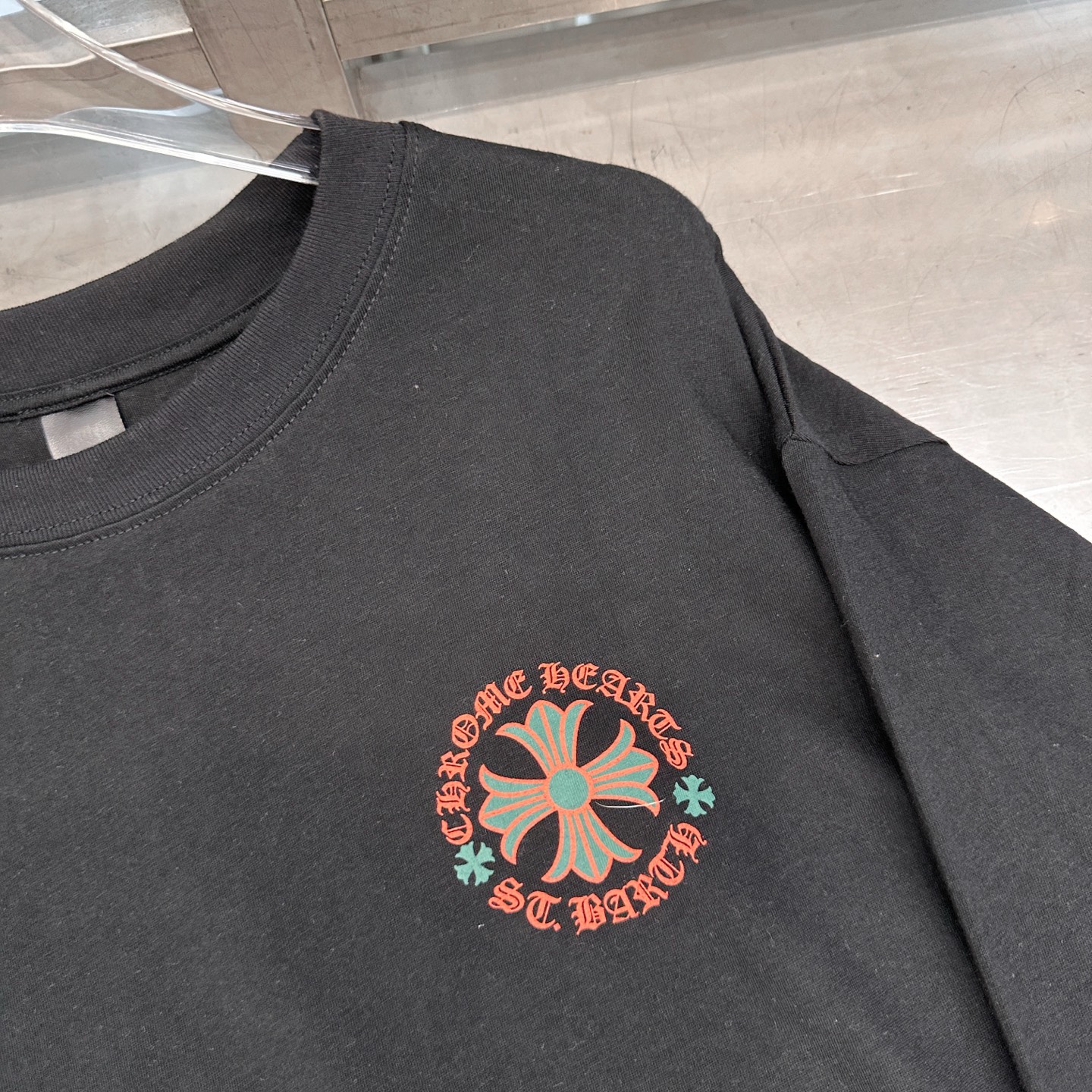 克罗心 ｜ 新款长袖t，成衣洗水加多处印花工艺，男女同款，尺码sml