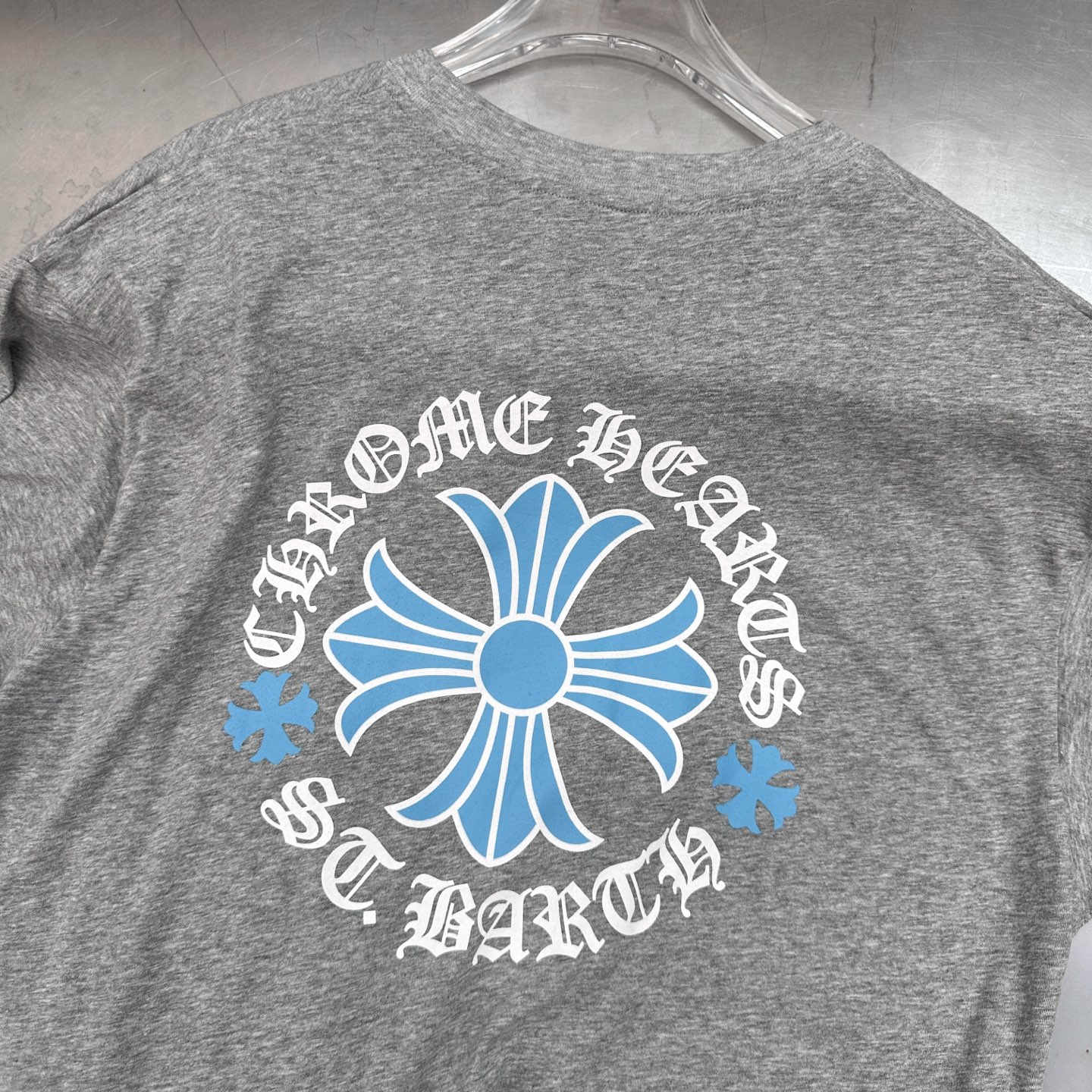 克罗心 ｜ 新款长袖t，成衣洗水加多处印花工艺，男女同款，尺码sml