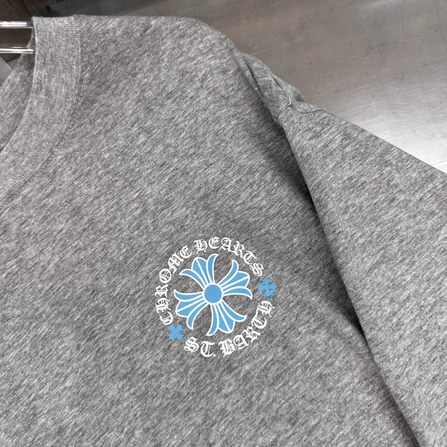 克罗心 ｜ 新款长袖t，成衣洗水加多处印花工艺，男女同款，尺码sml