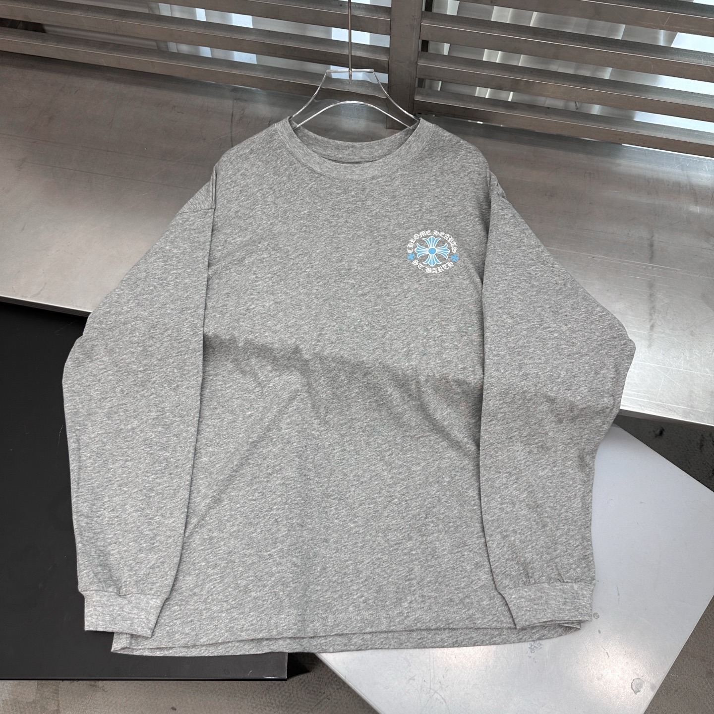 克罗心 ｜ 新款长袖t，成衣洗水加多处印花工艺，男女同款，尺码sml