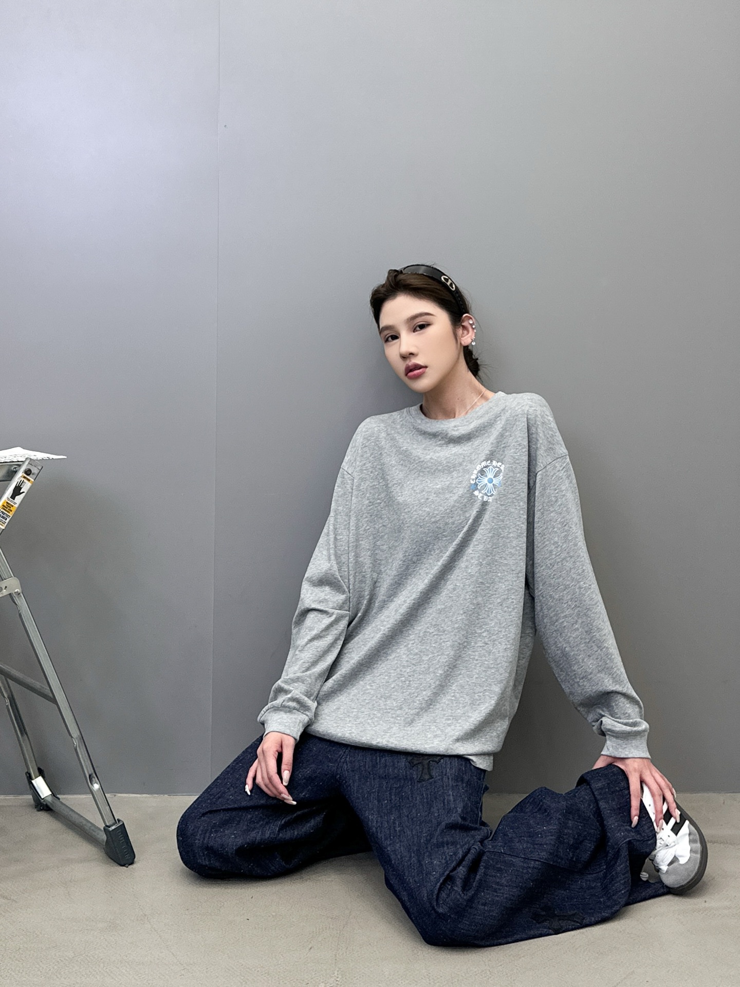 克罗心 ｜ 新款长袖t，成衣洗水加多处印花工艺，男女同款，尺码sml