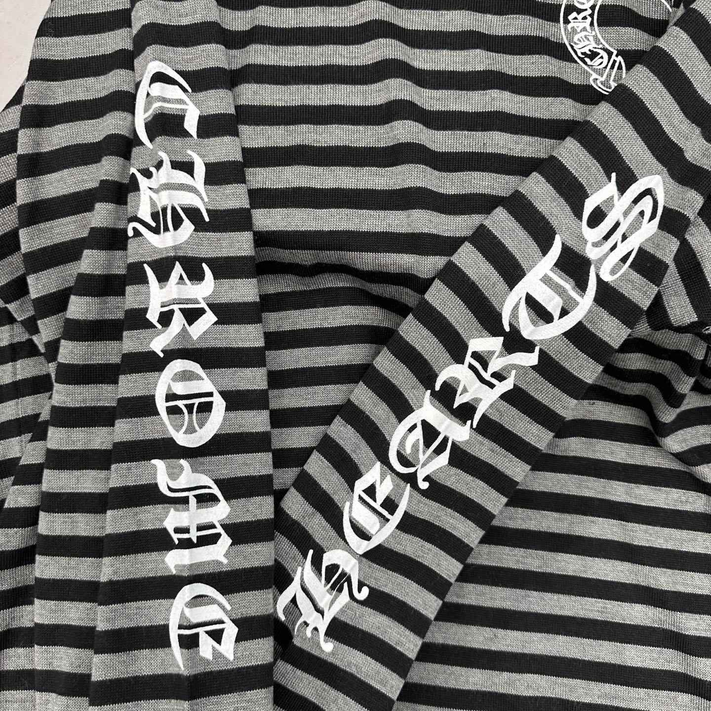 克罗心 ｜ 新款长袖t，经典四处印花标，日本进口天丝羊毛条纹面料，男女同款，尺码sml