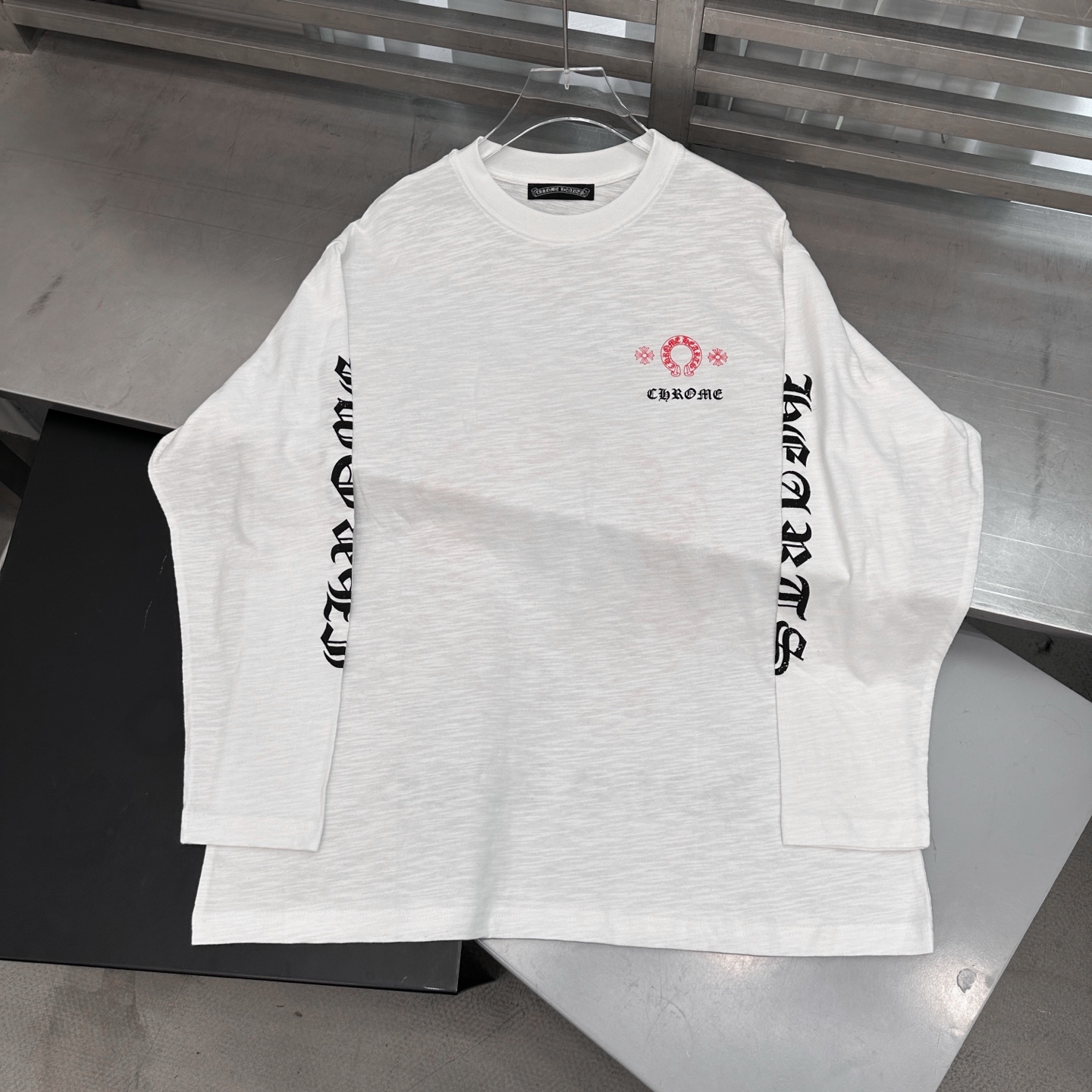 克罗心 ｜ 新款长袖t，成衣洗水前后四处印花工艺，男女同款，尺码sml