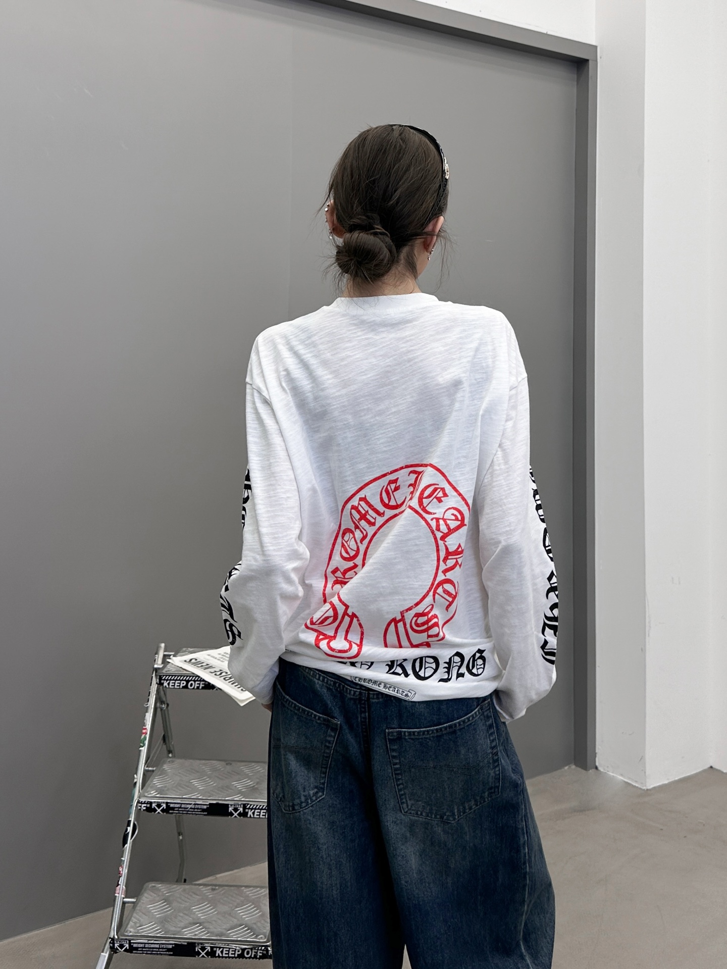 克罗心 ｜ 新款长袖t，成衣洗水前后四处印花工艺，男女同款，尺码sml