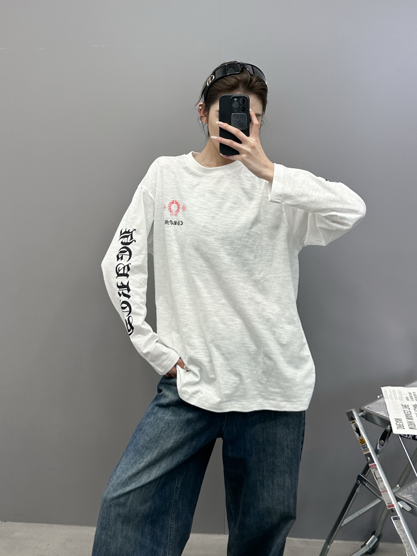 克罗心 ｜ 新款长袖t，成衣洗水前后四处印花工艺，男女同款，尺码sml