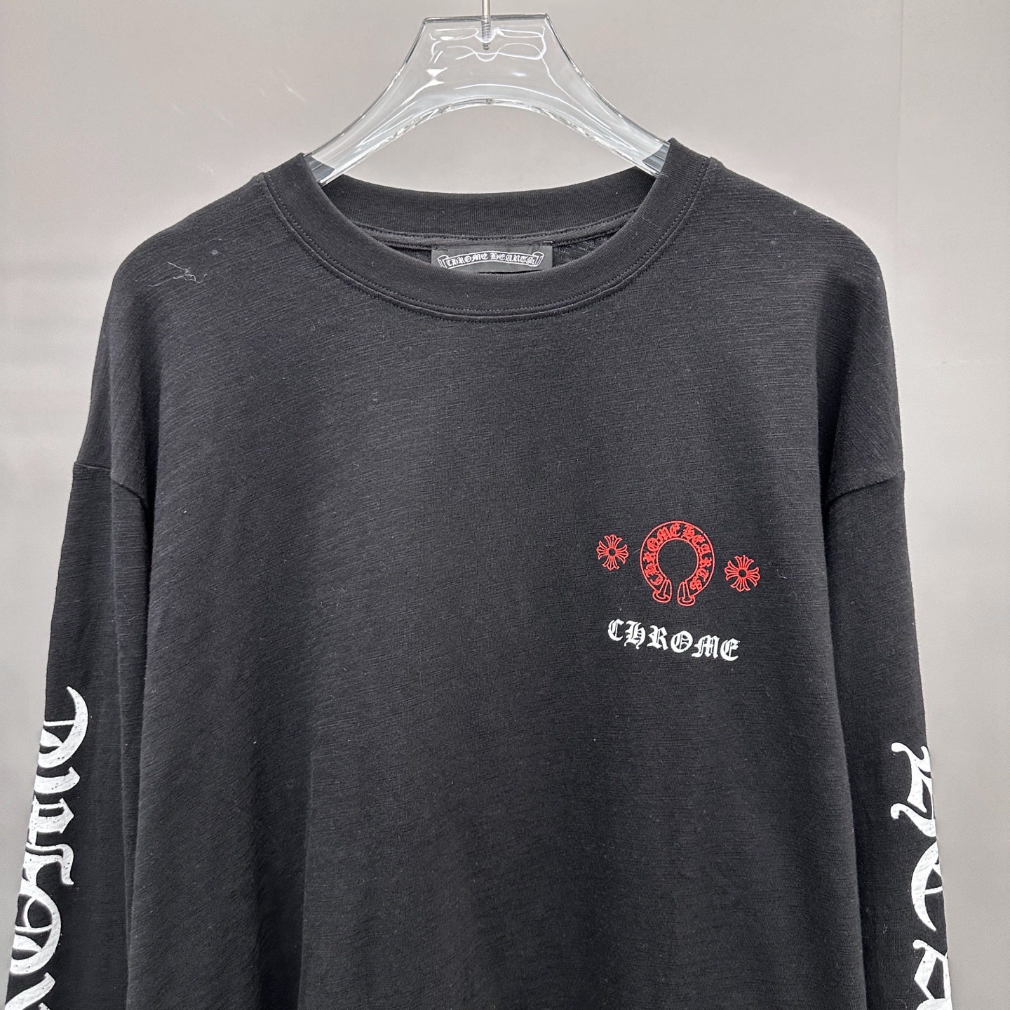 克罗心 ｜ 新款长袖t，成衣洗水前后四处印花工艺，男女同款，尺码sml