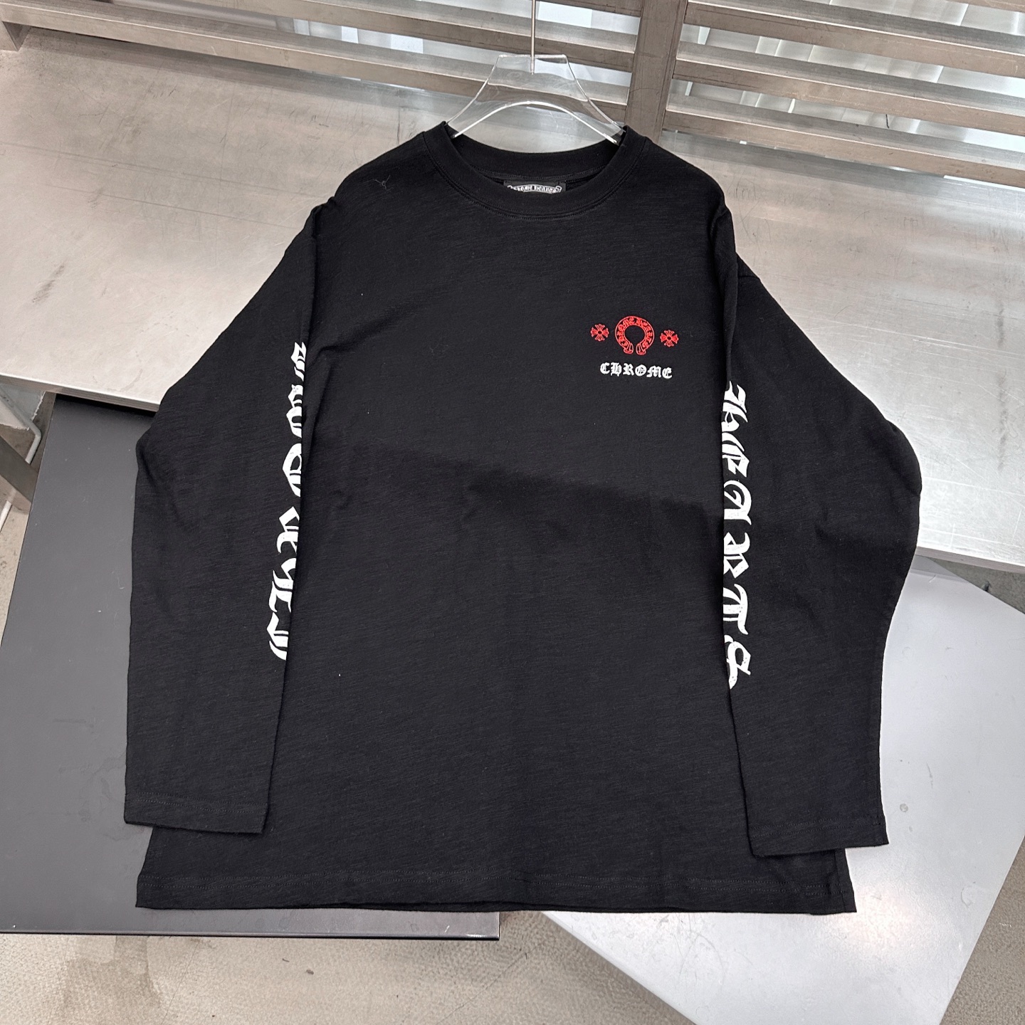 克罗心 ｜ 新款长袖t，成衣洗水前后四处印花工艺，男女同款，尺码sml