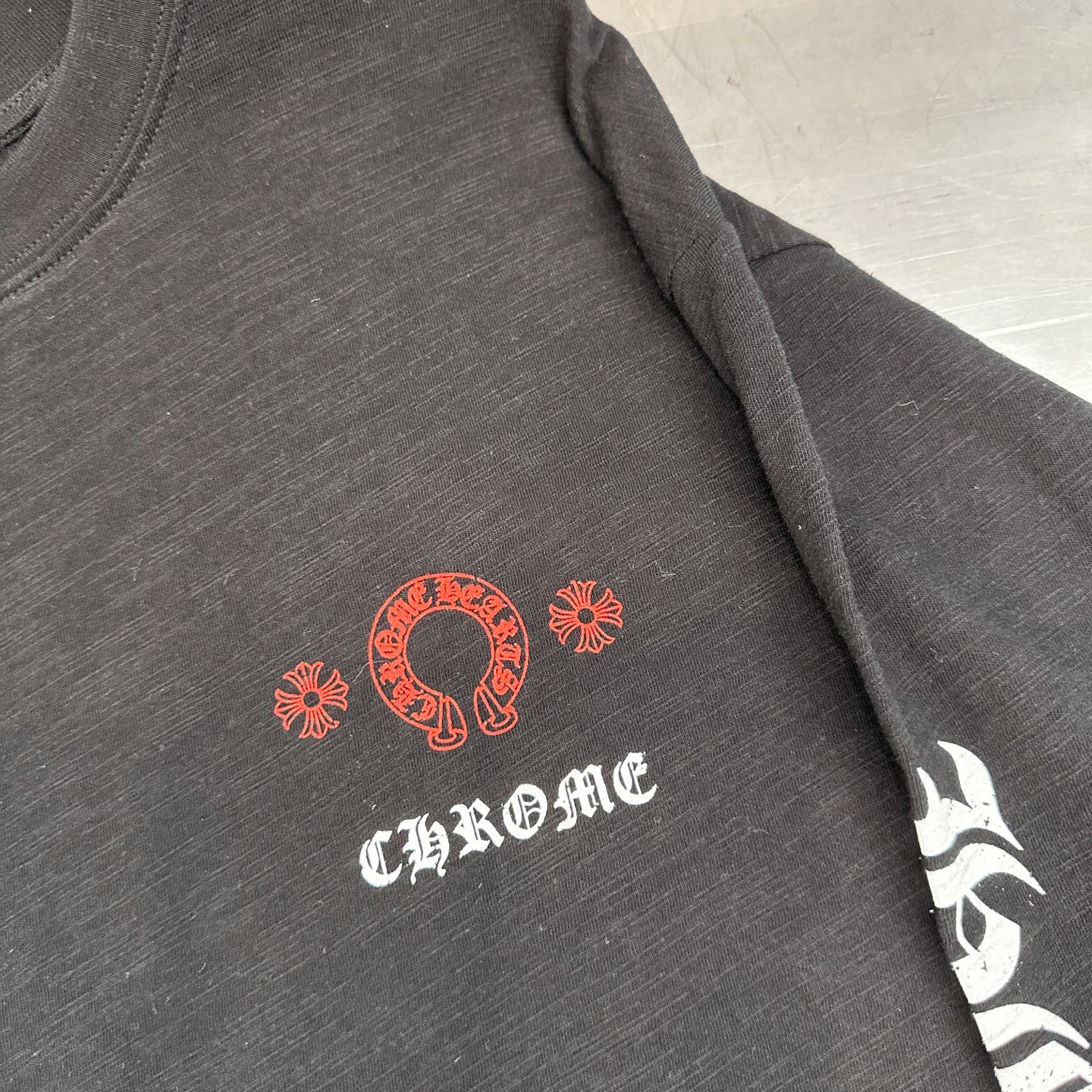 克罗心 ｜ 新款长袖t，成衣洗水前后四处印花工艺，男女同款，尺码sml