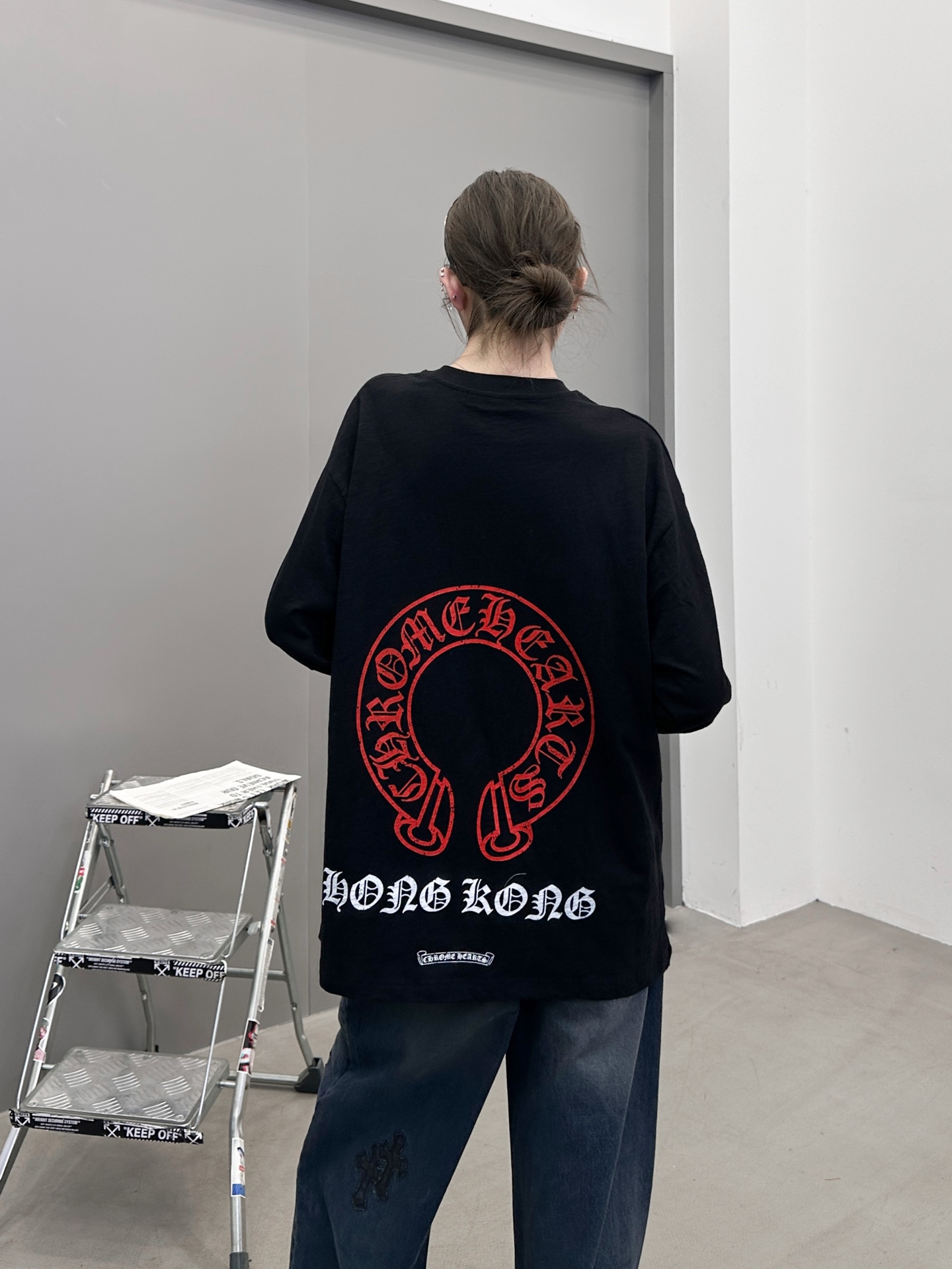 克罗心 ｜ 新款长袖t，成衣洗水前后四处印花工艺，男女同款，尺码sml