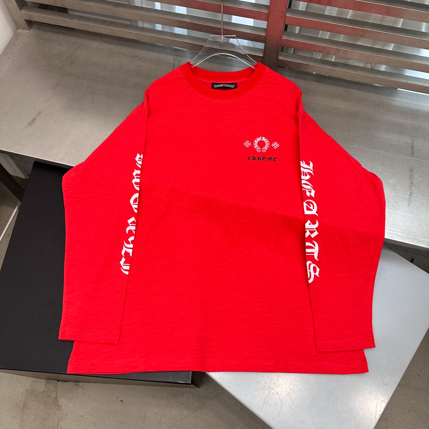 克罗心 ｜ 新款长袖t，成衣洗水前后四处印花工艺，男女同款，尺码sml