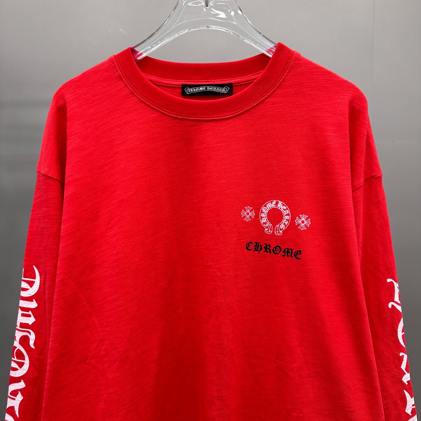 克罗心 ｜ 新款长袖t，成衣洗水前后四处印花工艺，男女同款，尺码sml