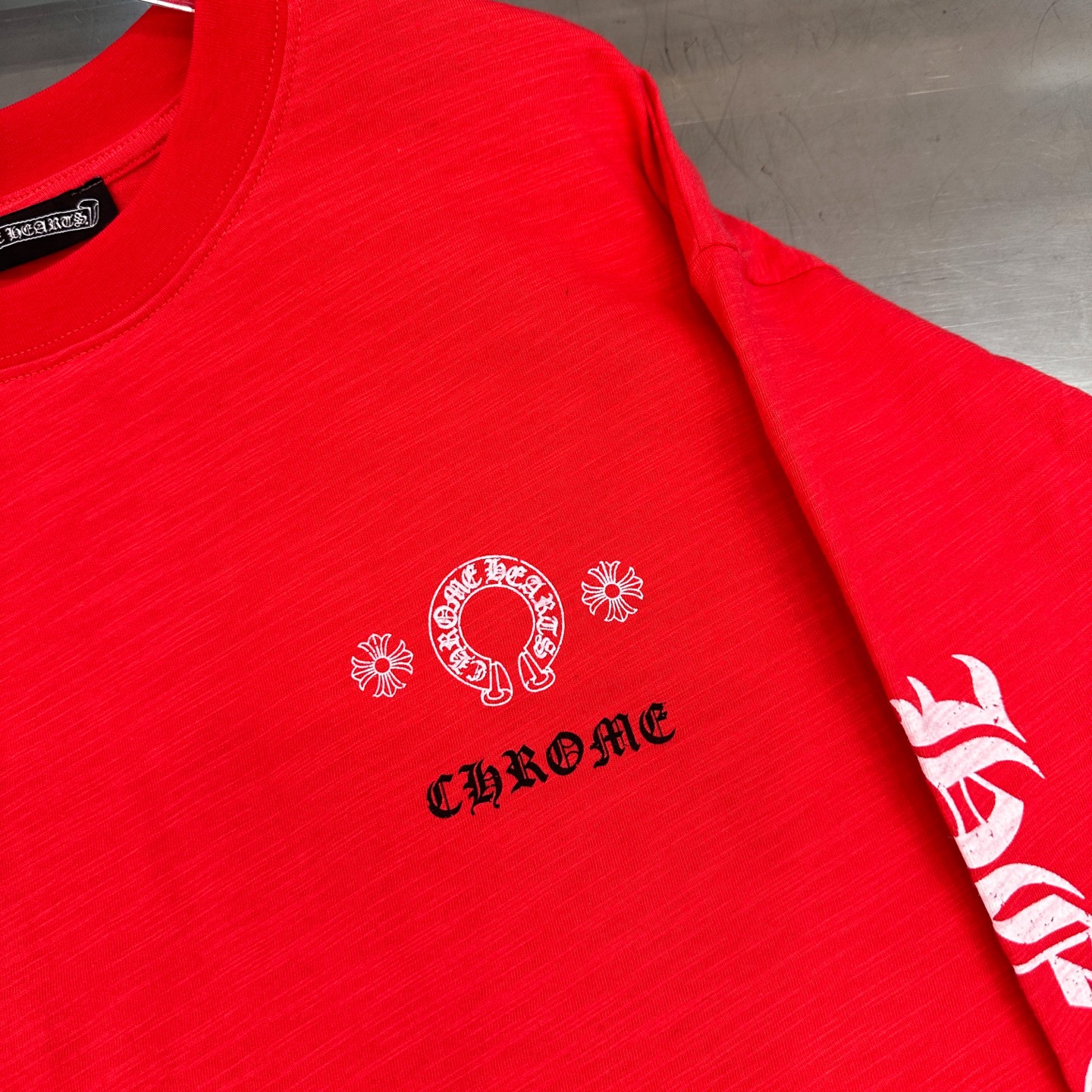 克罗心 ｜ 新款长袖t，成衣洗水前后四处印花工艺，男女同款，尺码sml