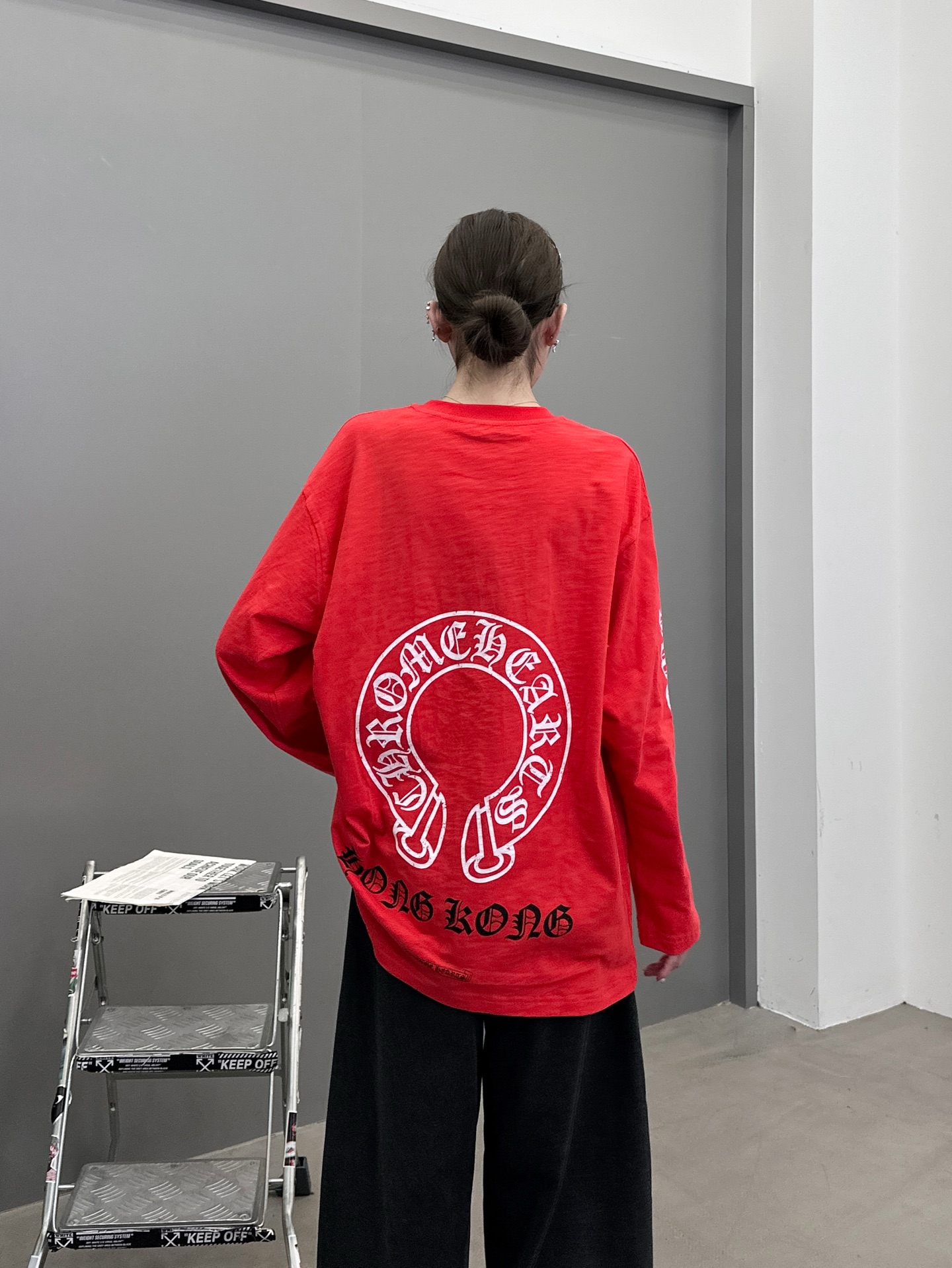 克罗心 ｜ 新款长袖t，成衣洗水前后四处印花工艺，男女同款，尺码sml