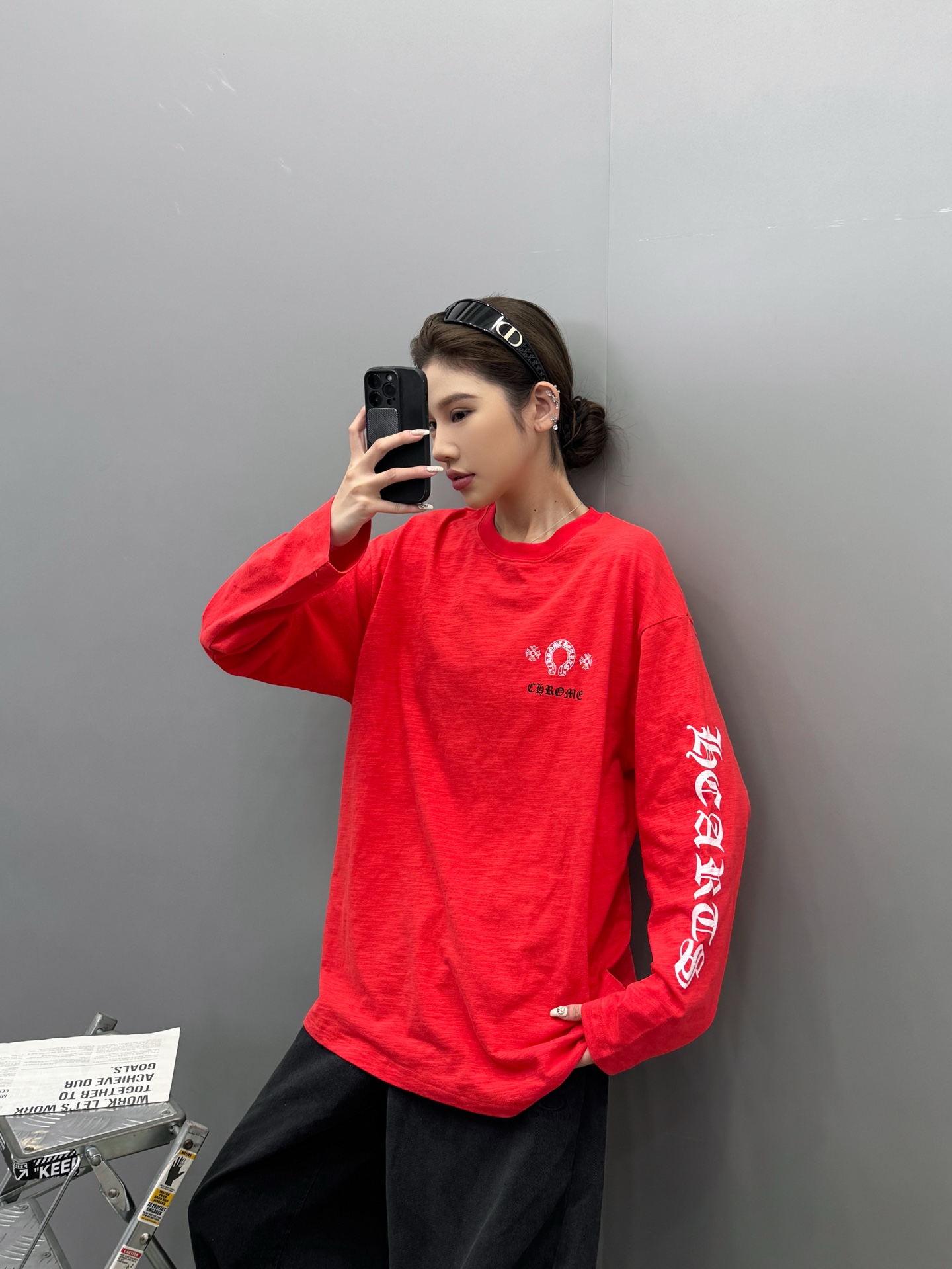 克罗心 ｜ 新款长袖t，成衣洗水前后四处印花工艺，男女同款，尺码sml