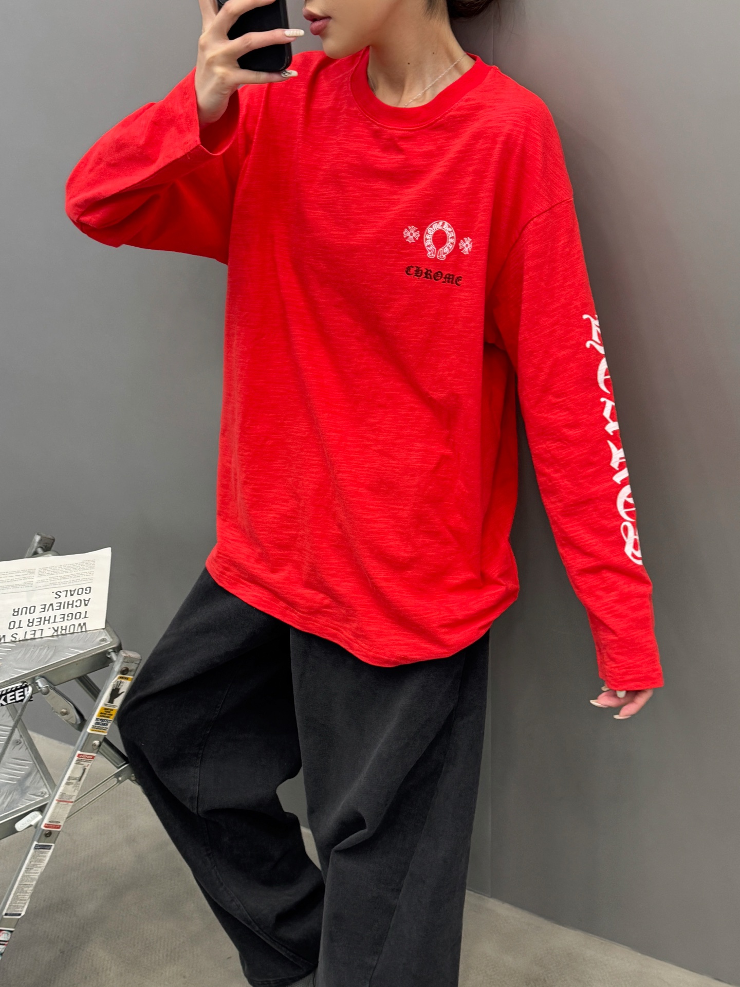 克罗心 ｜ 新款长袖t，成衣洗水前后四处印花工艺，男女同款，尺码sml