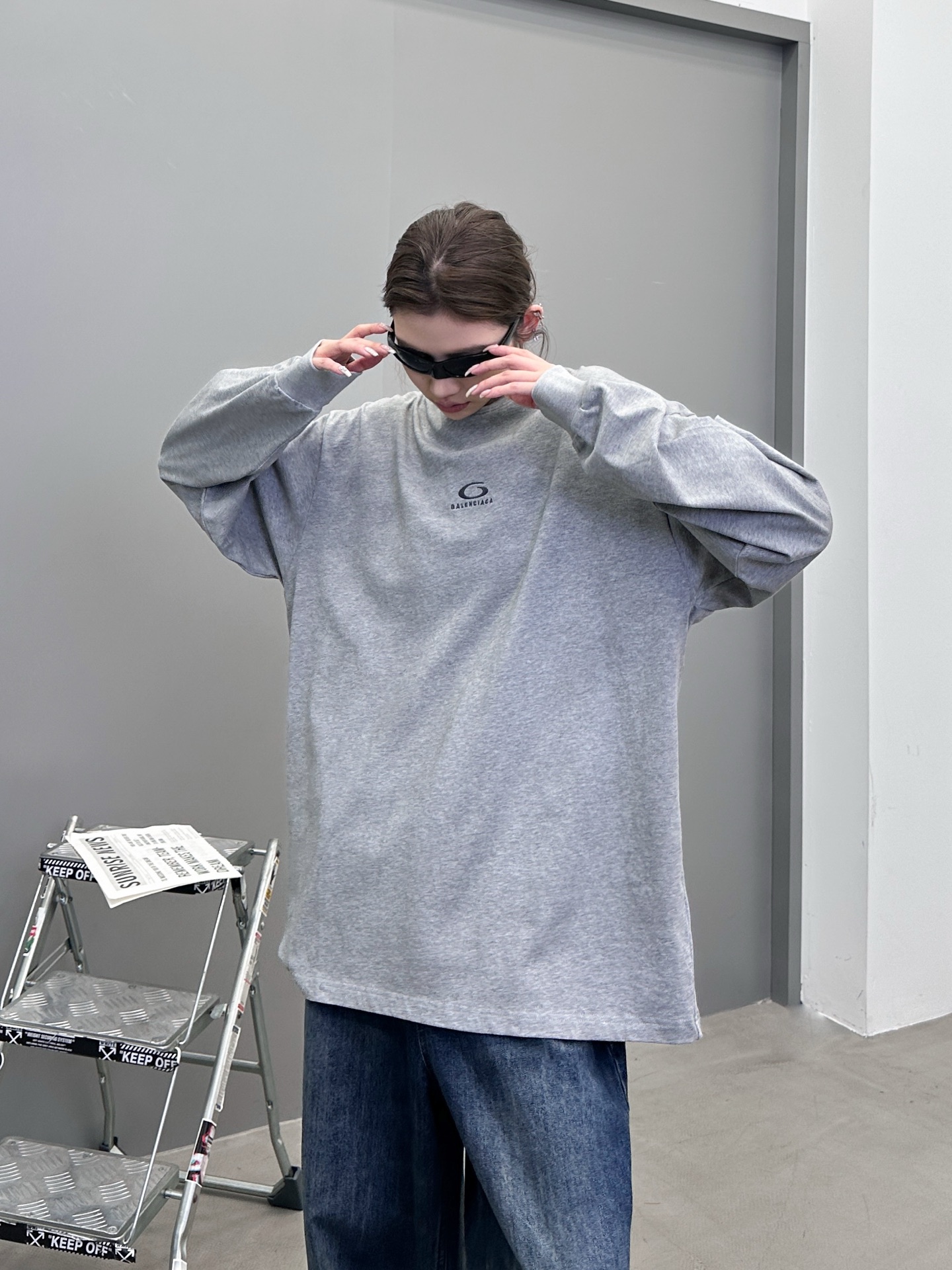 巴黎 ｜ 新款长袖t，成衣洗水炒色工艺加经典刺绣标，男女同款，尺码sml