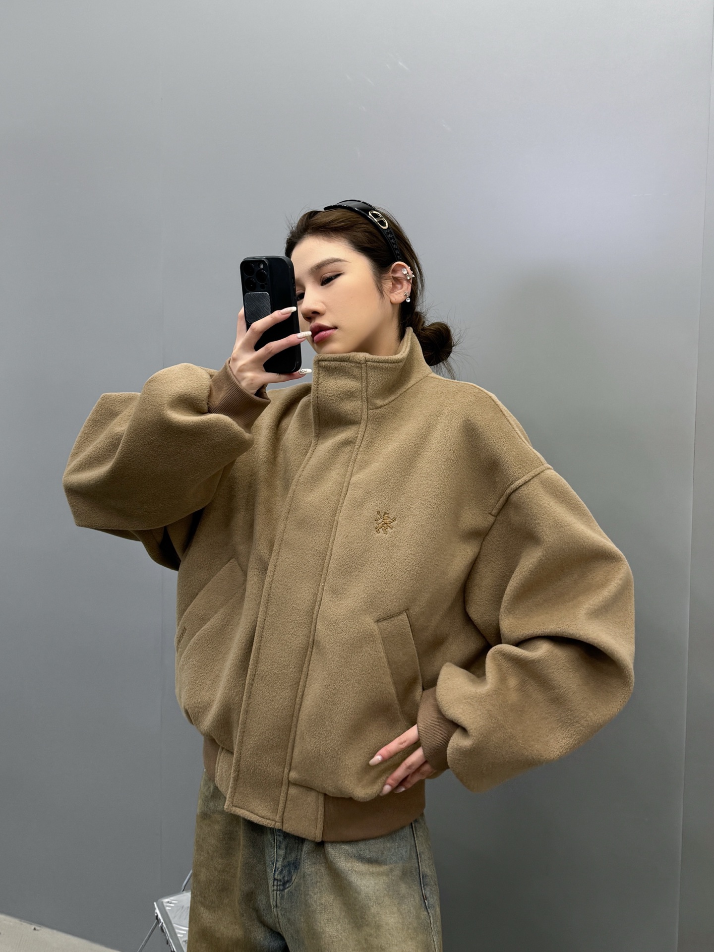 🆕巴黎 ｜ 新款休闲外套，经典刺绣标，进口环保混纺面料，休闲时尚，尺码sml