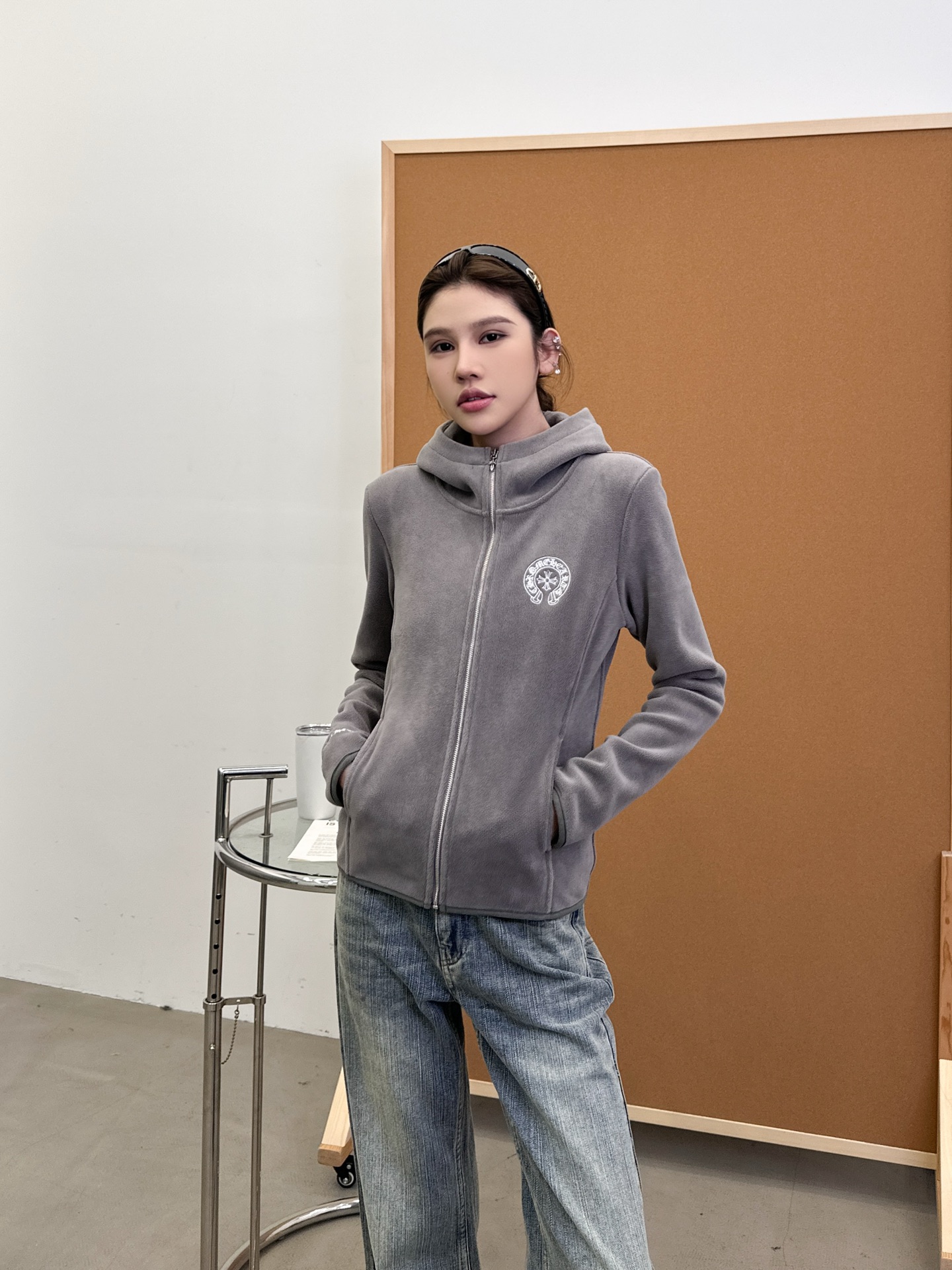 🆕克罗心 ｜ 新款摇粒绒开衫，多处经典刺绣标工艺，休闲时尚，可内搭保暖也可外穿搭配，尺码sml