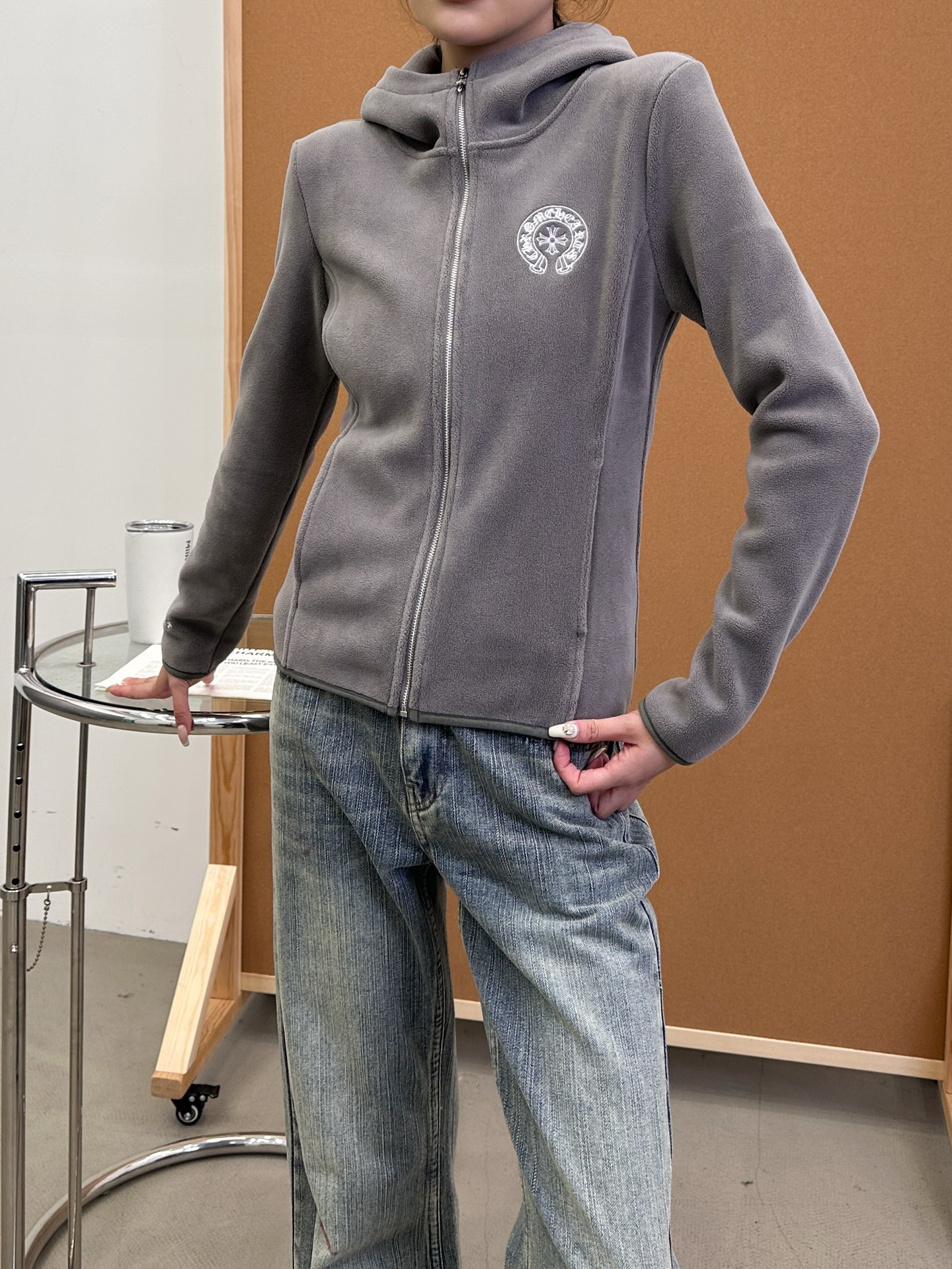 🆕克罗心 ｜ 新款摇粒绒开衫，多处经典刺绣标工艺，休闲时尚，可内搭保暖也可外穿搭配，尺码sml