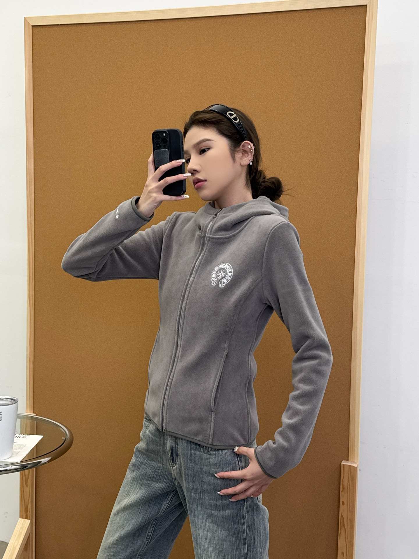 🆕克罗心 ｜ 新款摇粒绒开衫，多处经典刺绣标工艺，休闲时尚，可内搭保暖也可外穿搭配，尺码sml