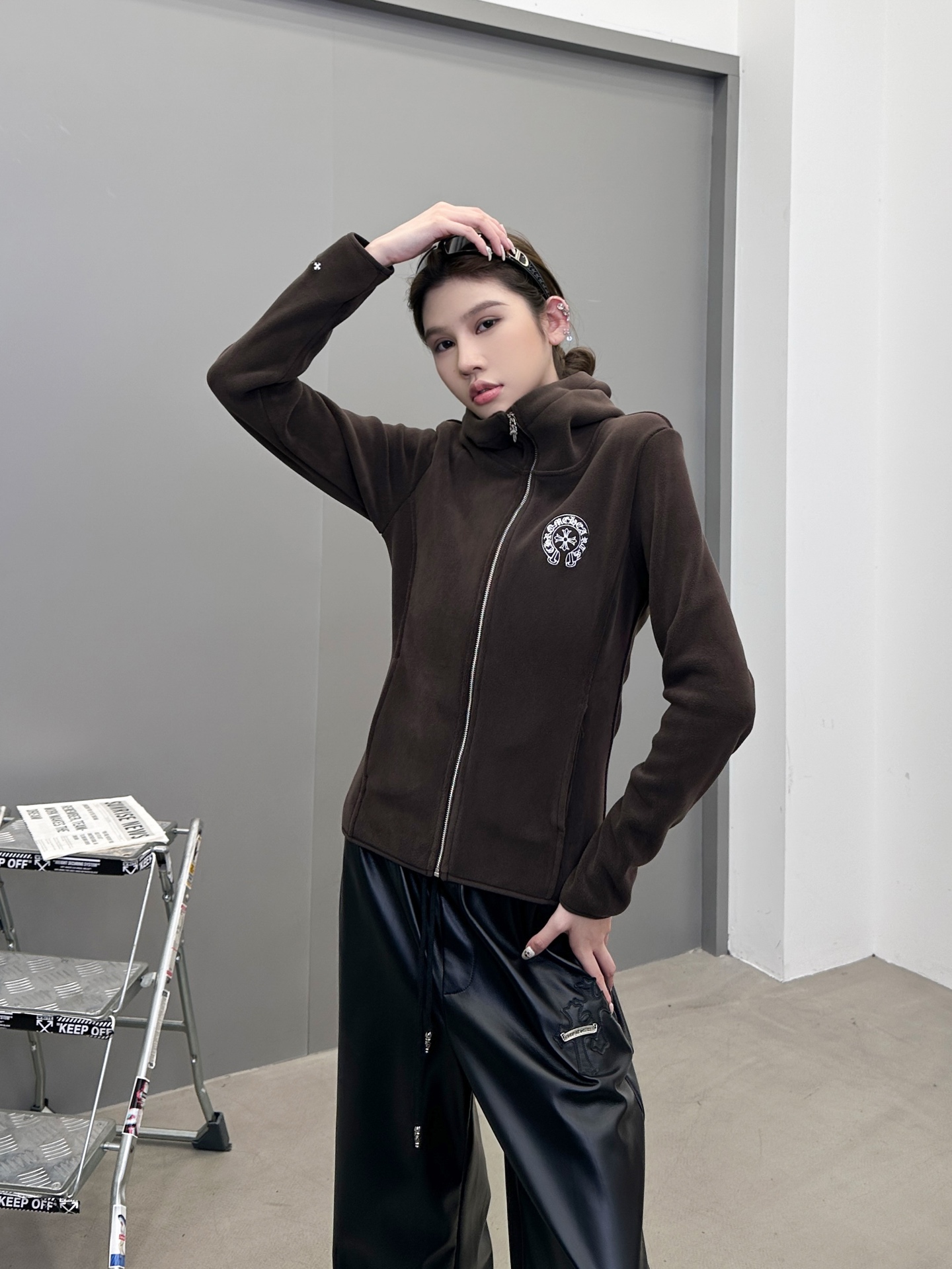 🆕克罗心 ｜ 新款摇粒绒开衫，多处经典刺绣标工艺，休闲时尚，可内搭保暖也可外穿搭配，尺码sml