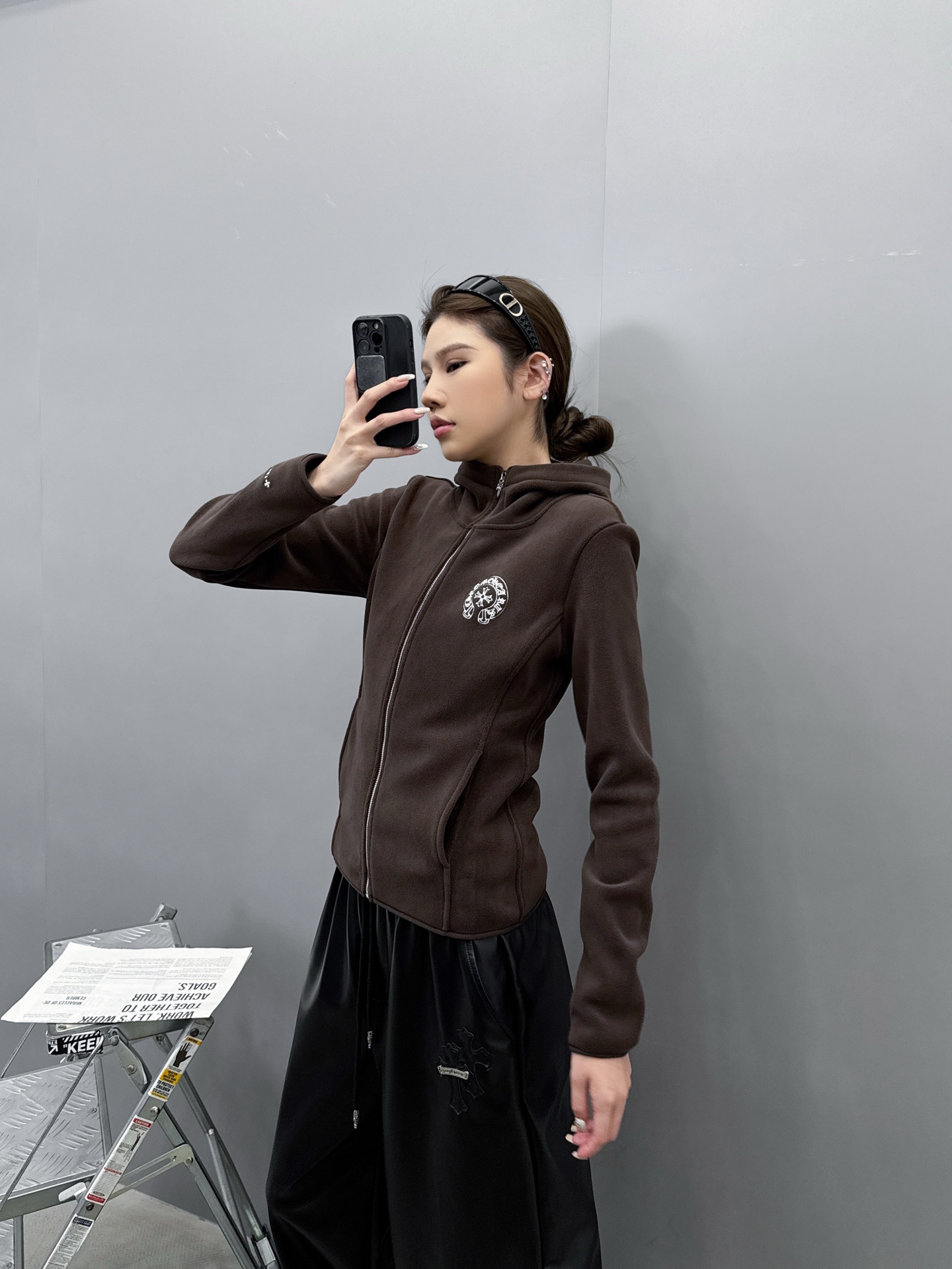 🆕克罗心 ｜ 新款摇粒绒开衫，多处经典刺绣标工艺，休闲时尚，可内搭保暖也可外穿搭配，尺码sml