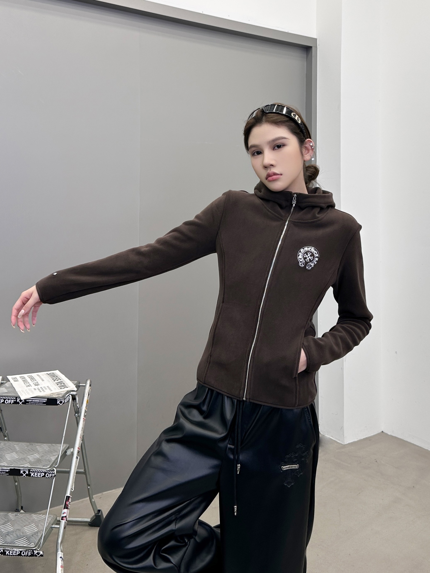 🆕克罗心 ｜ 新款摇粒绒开衫，多处经典刺绣标工艺，休闲时尚，可内搭保暖也可外穿搭配，尺码sml