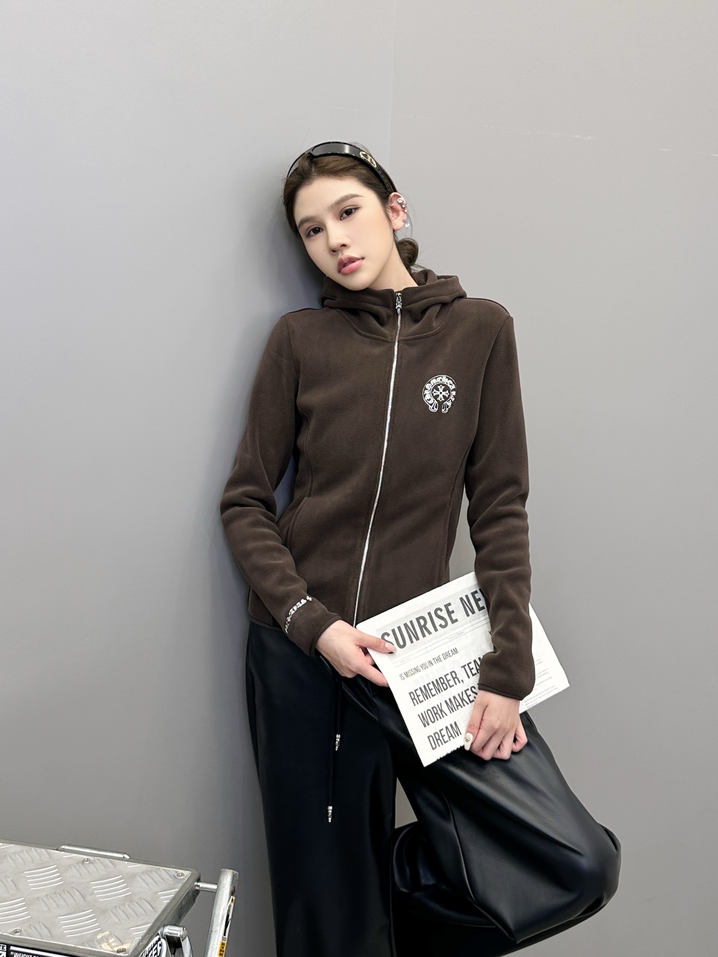 🆕克罗心 ｜ 新款摇粒绒开衫，多处经典刺绣标工艺，休闲时尚，可内搭保暖也可外穿搭配，尺码sml