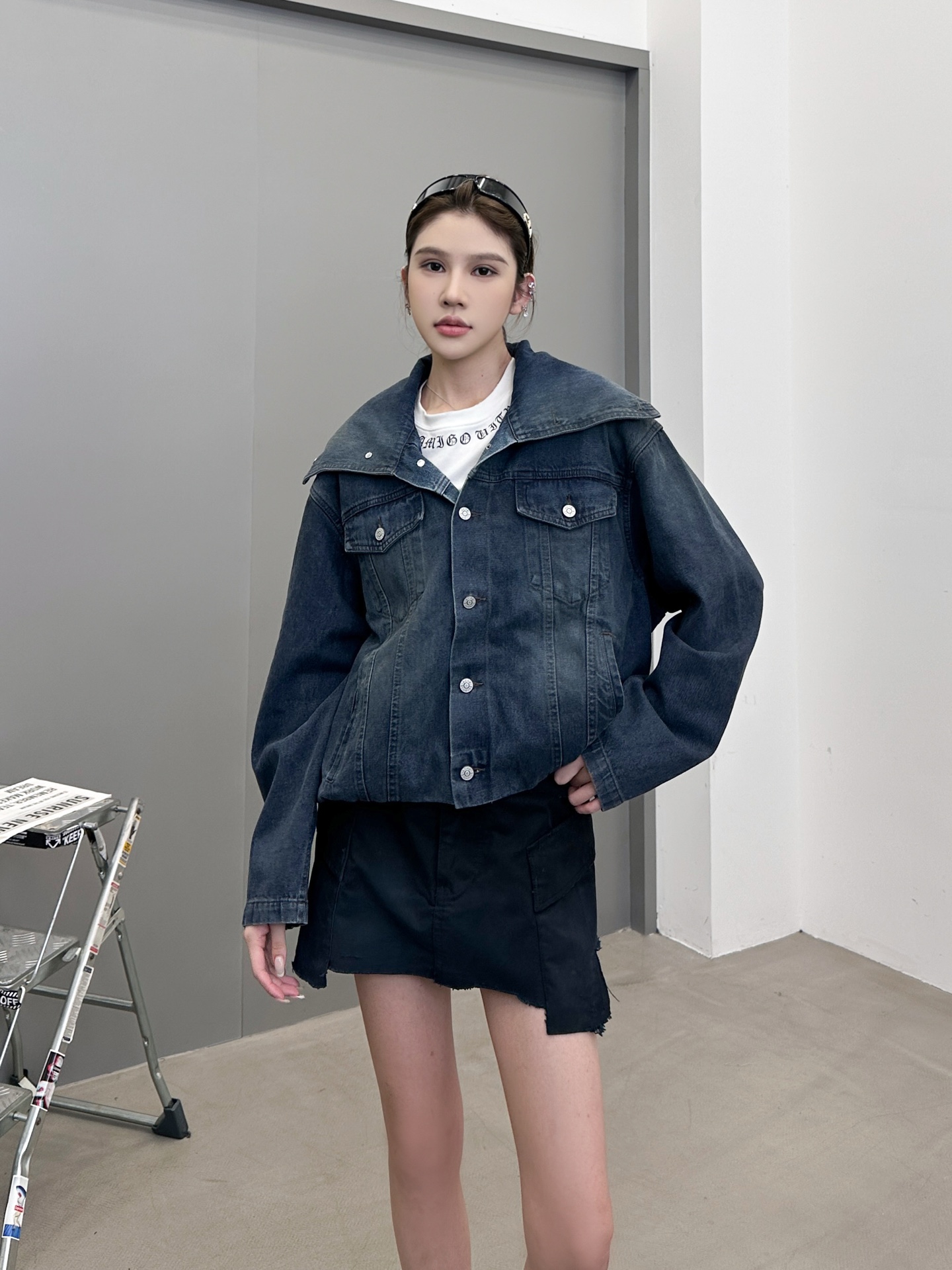 🆕Acne ｜ 新款牛仔上衣，成衣洗水喷色工艺，大翻领款式休闲时尚，尺码sml