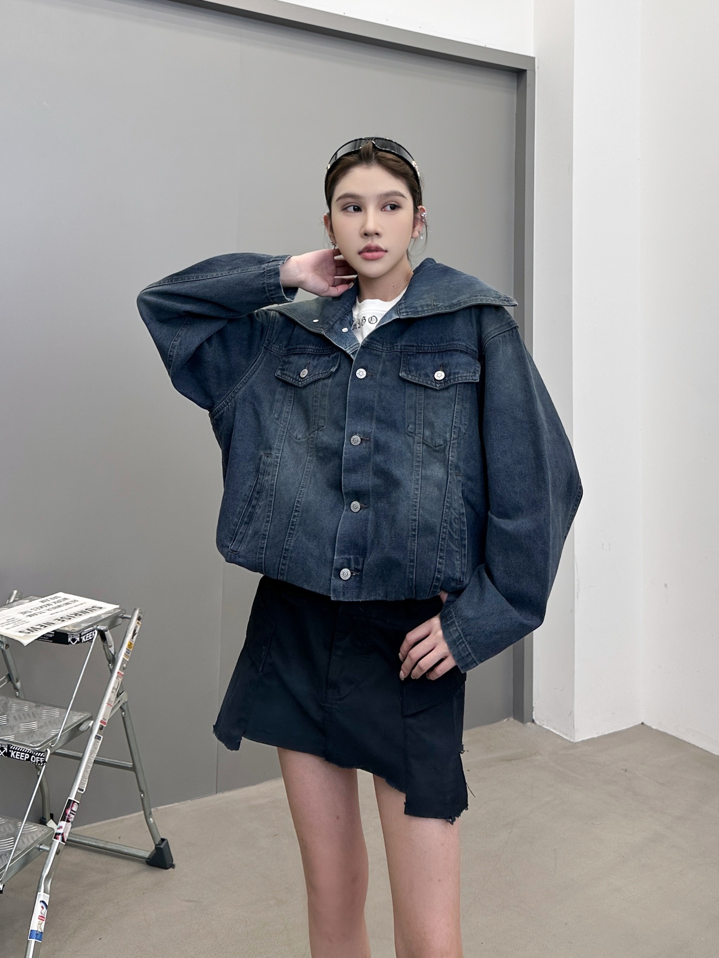 🆕Acne ｜ 新款牛仔上衣，成衣洗水喷色工艺，大翻领款式休闲时尚，尺码sml