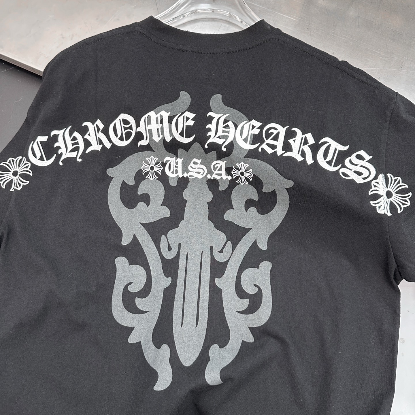 🆕克罗心 ｜ 新款长袖t，成衣洗水吊磨加多处印花工艺，男女同款，尺码sml