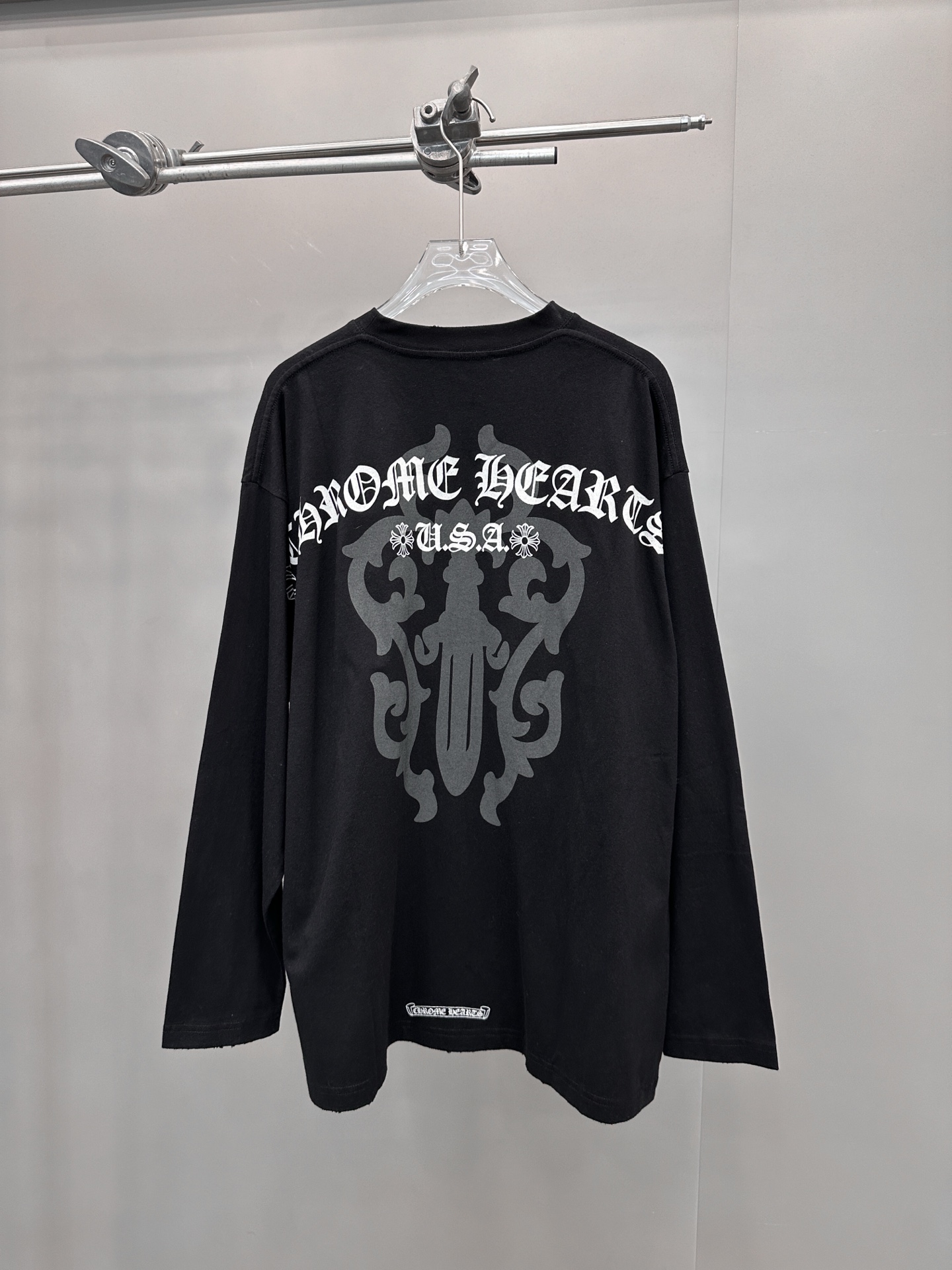 🆕克罗心 ｜ 新款长袖t，成衣洗水吊磨加多处印花工艺，男女同款，尺码sml