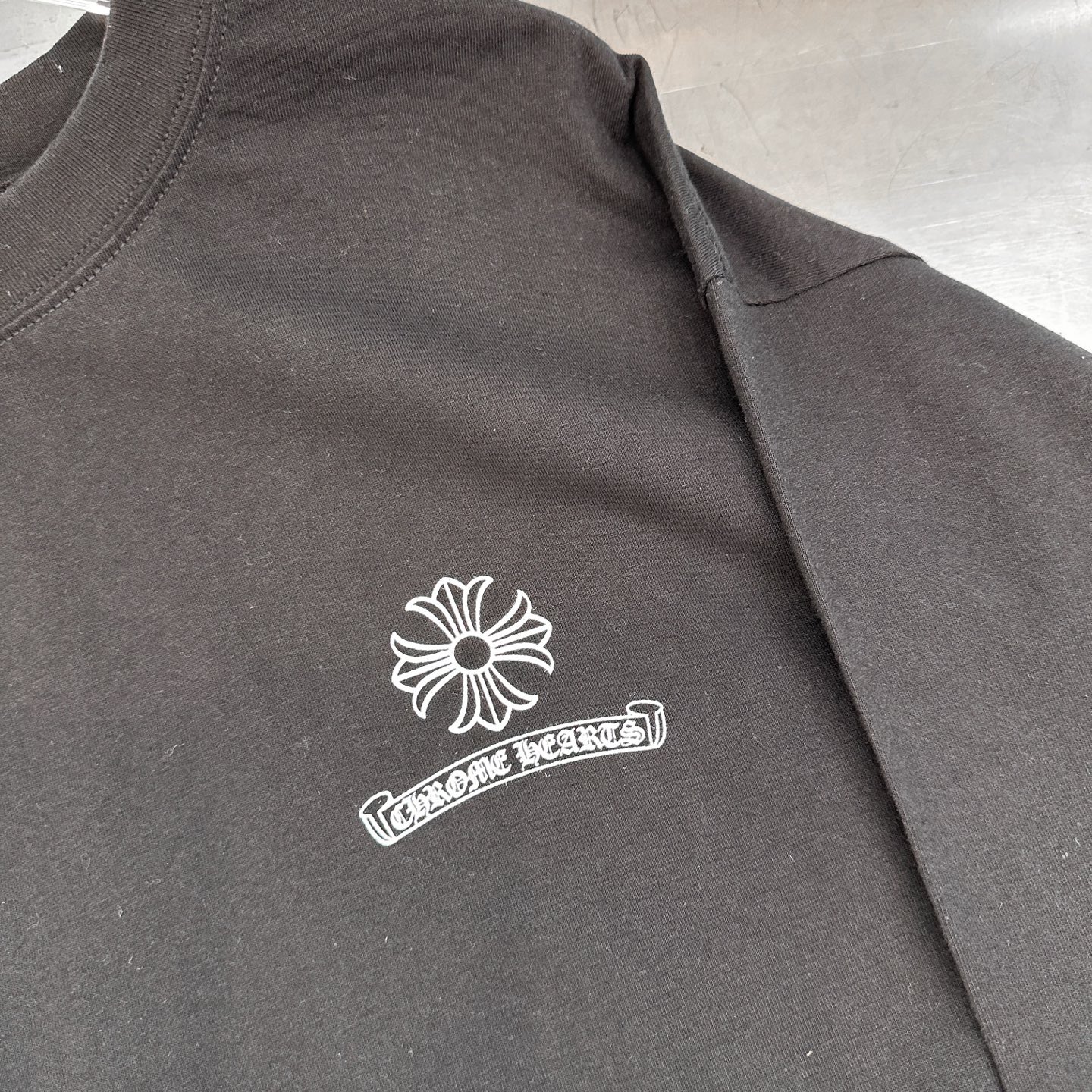 🆕克罗心 ｜ 新款长袖t，成衣洗水吊磨加多处印花工艺，男女同款，尺码sml