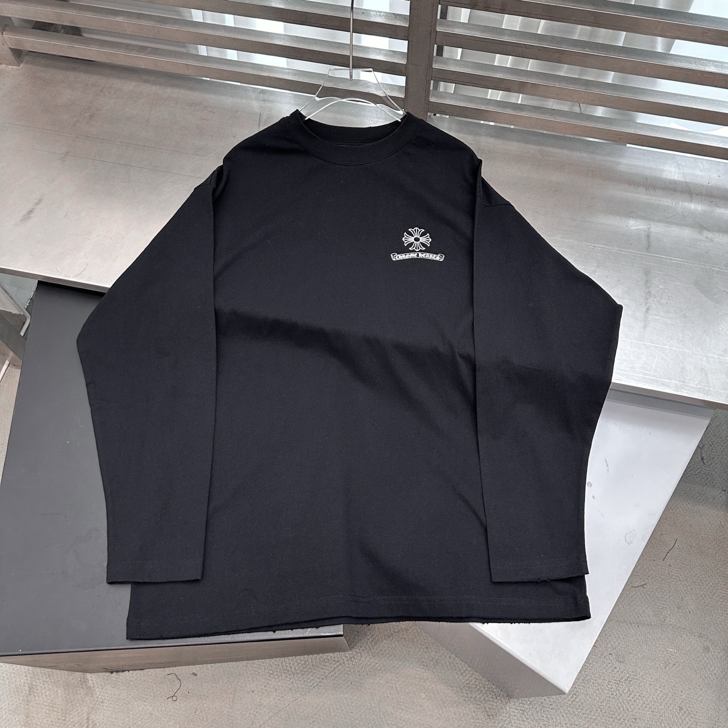 🆕克罗心 ｜ 新款长袖t，成衣洗水吊磨加多处印花工艺，男女同款，尺码sml