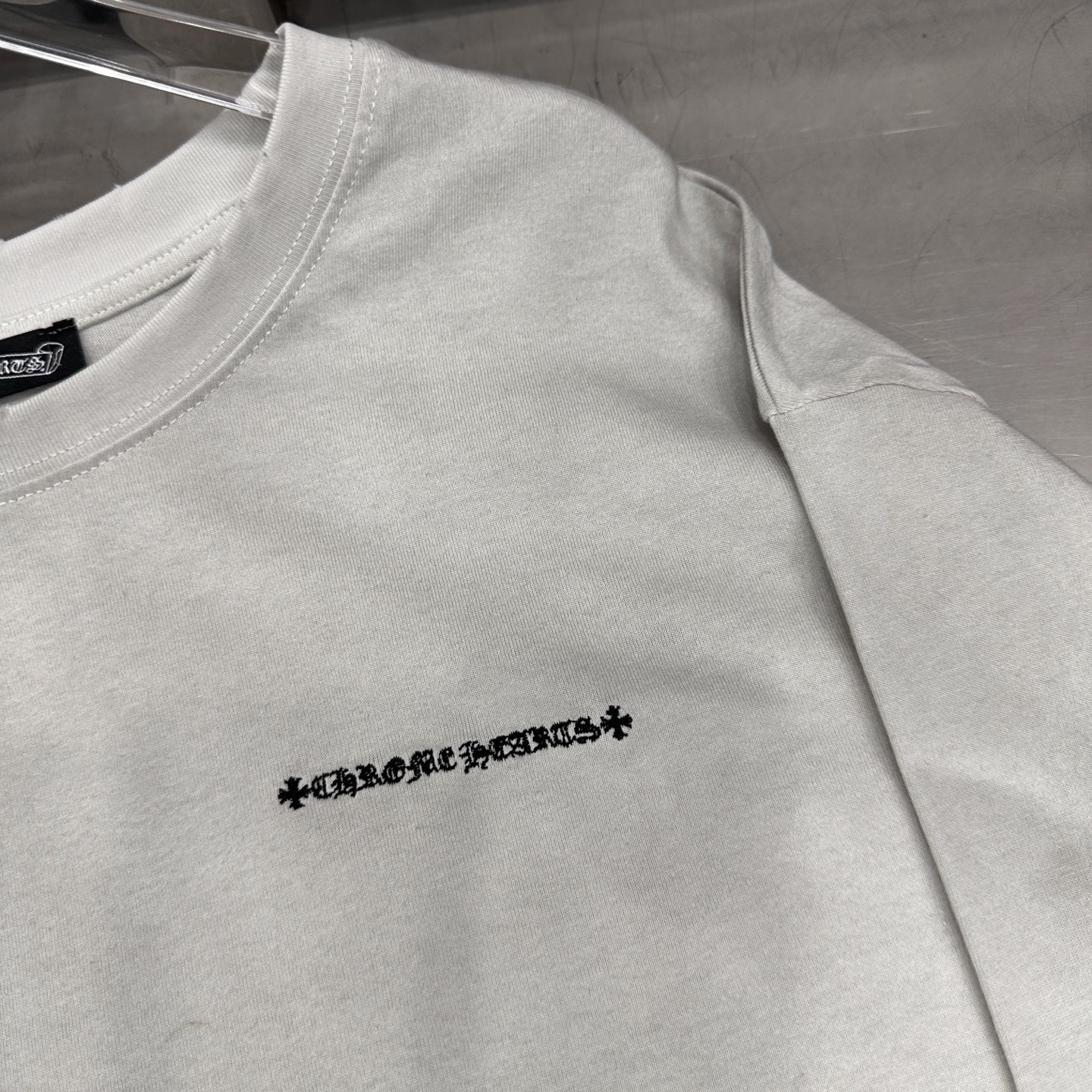 🆕克罗心 ｜ 新款长袖t，成衣洗水炒色喷色吊磨工艺加手工刺绣十字标，男女同款，尺码sml