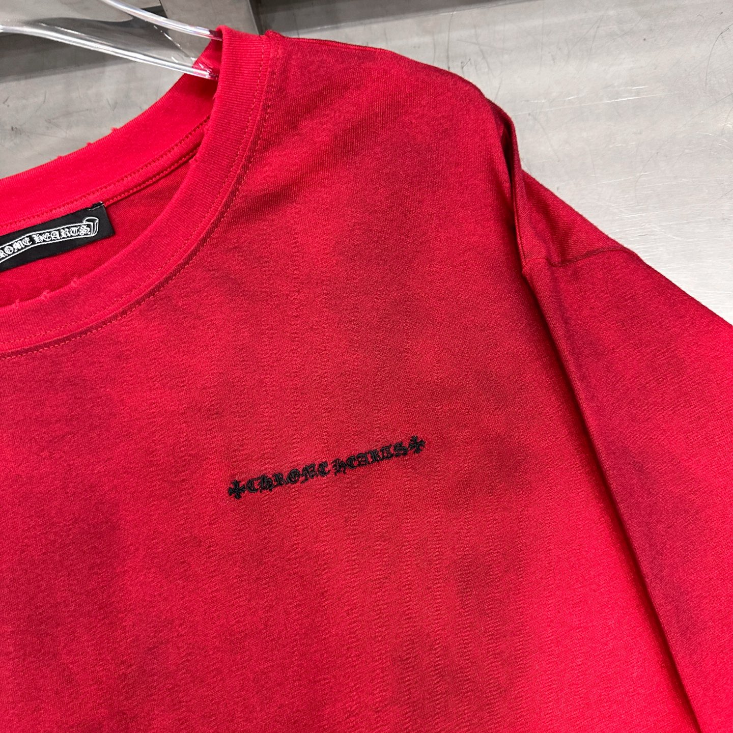 🆕克罗心 ｜ 新款长袖t，成衣洗水炒色喷色吊磨工艺加手工刺绣十字标，男女同款，尺码sml