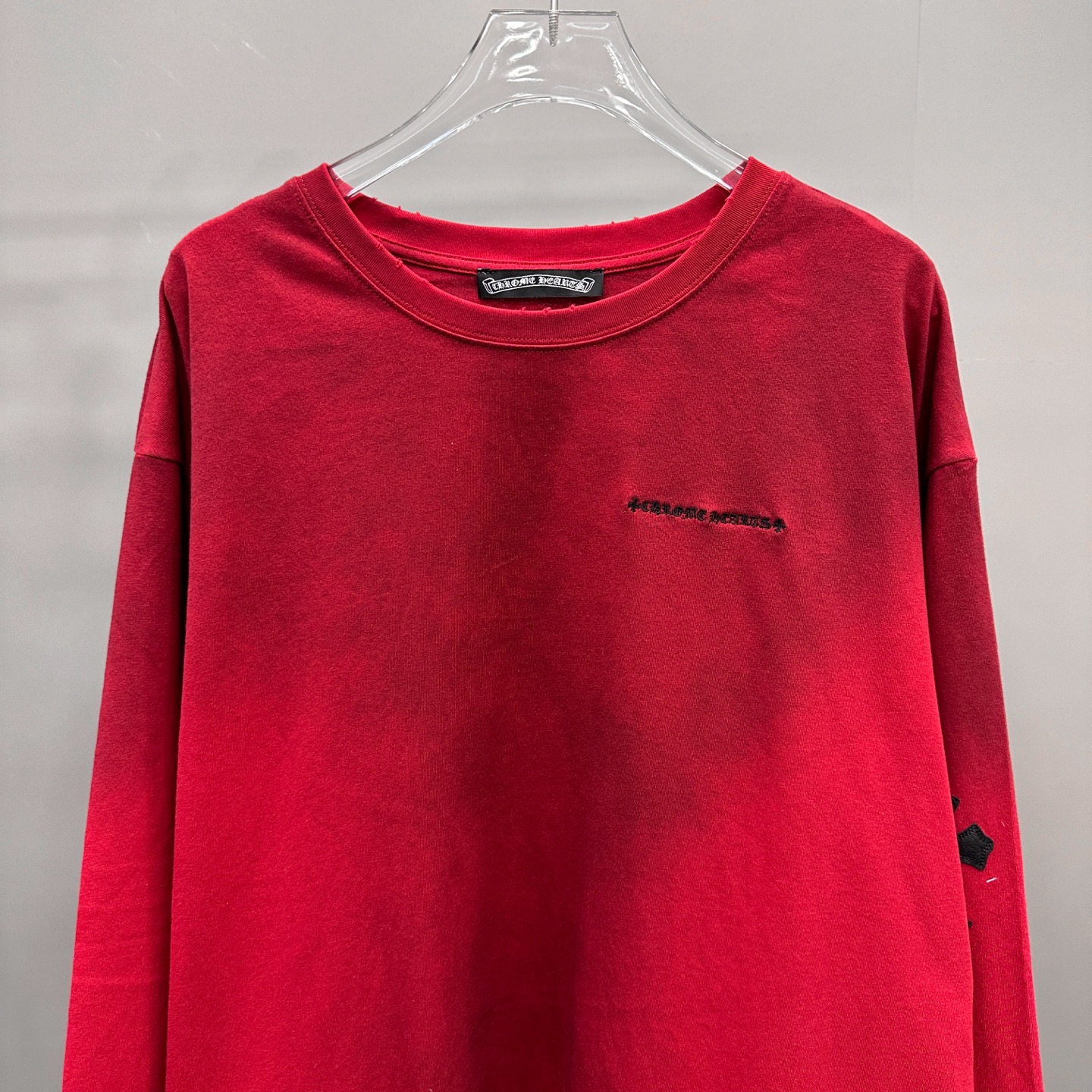 🆕克罗心 ｜ 新款长袖t，成衣洗水炒色喷色吊磨工艺加手工刺绣十字标，男女同款，尺码sml