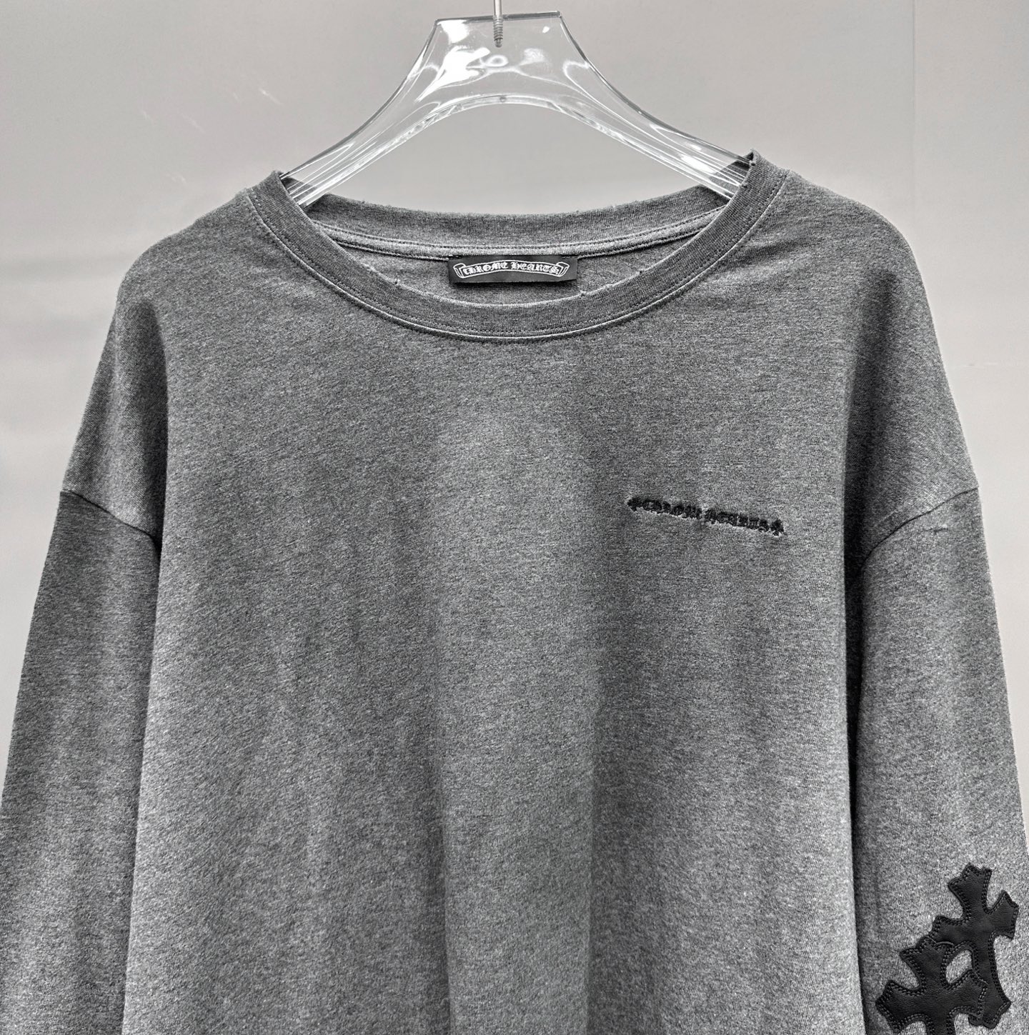 🆕克罗心 ｜ 新款长袖t，成衣洗水炒色喷色吊磨工艺加手工刺绣十字标，男女同款，尺码sml