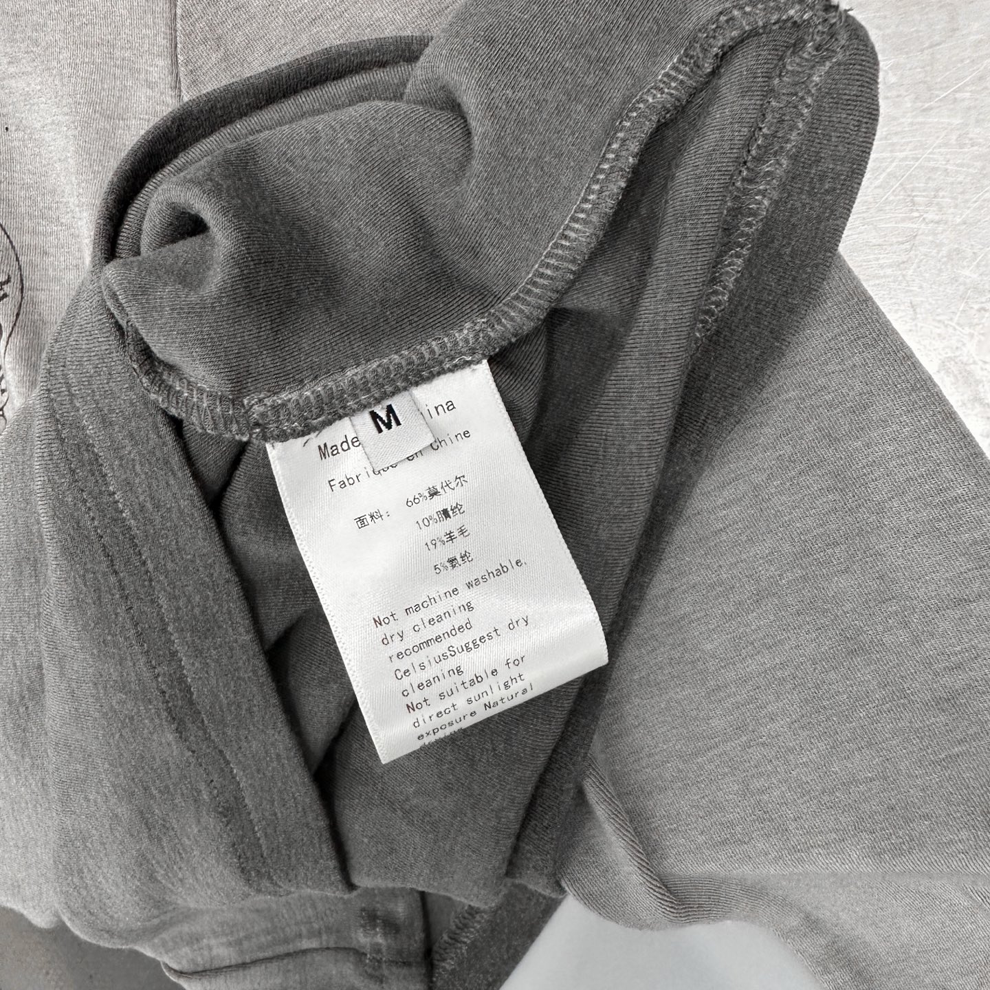 🆕克罗心 ｜ 新款长袖打底，成衣洗水炒色加多处印花工艺，进口羊毛莫代尔面料，尺码sml